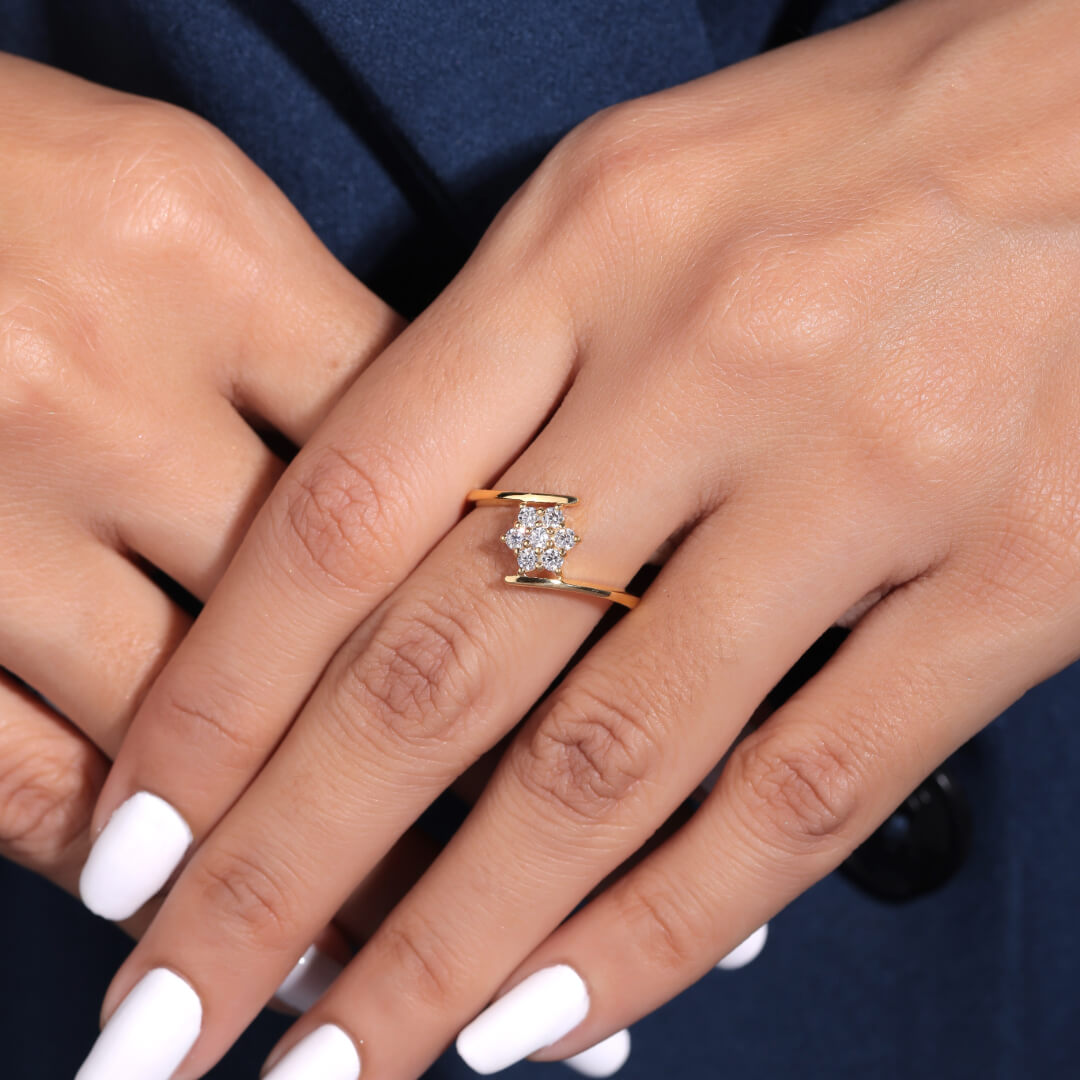 Zain Daily Wear Silver Ring for Women - Shinez By Baxi Jewellers