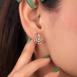 Apollo Silver Stud Earrings for Women - Shinez By Baxi Jewellers