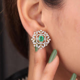 Clare Party Wear Silver Stud Earrings - Shinez By Baxi Jewellers