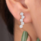 Fean Silver Stud Earrings for Women - Shinez By Baxi Jewellers