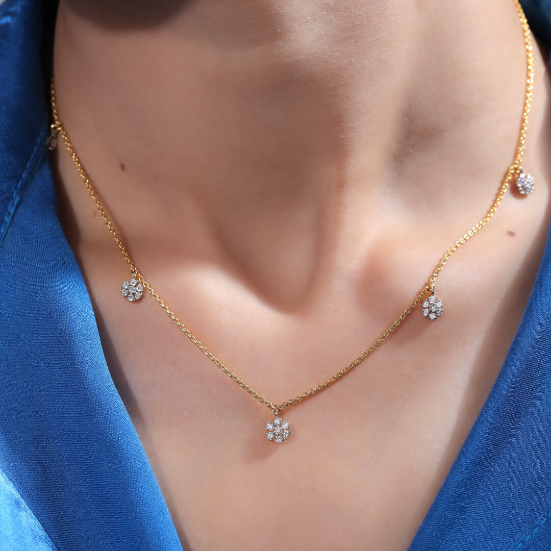 Tilano Silver Station Necklace for Women - Shinez By Baxi Jewellers