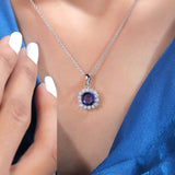 Fero Tanzanite Silver Pendant For Women - Shinez By Baxi Jewellers
