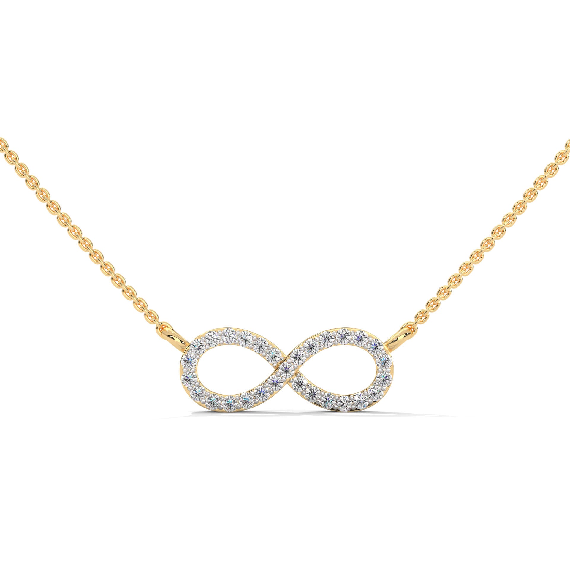 Inaya Infinity Silver Pendant Necklace | 22KT Gold Vermeil - Shinez By Baxi Jewellers
