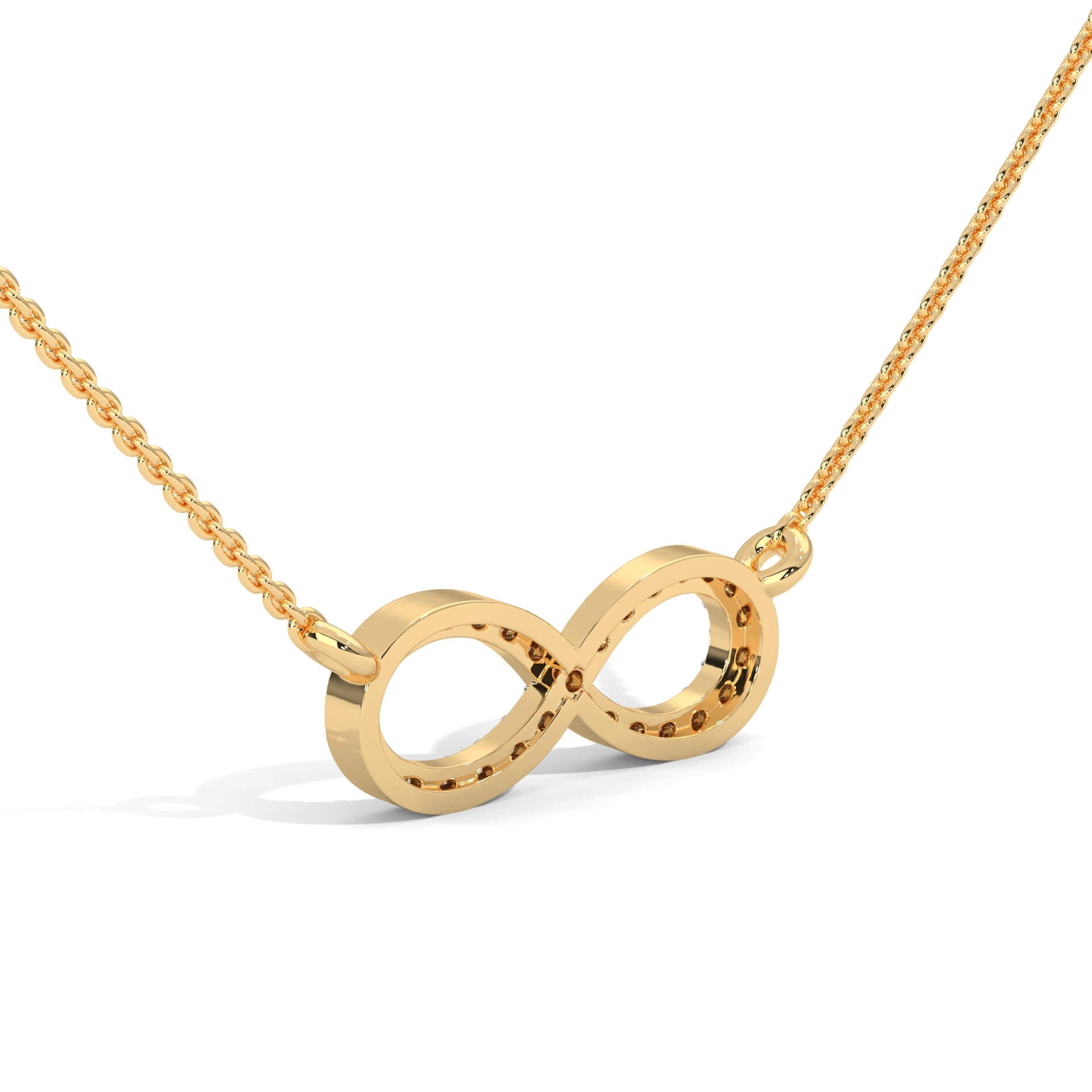 Inaya Infinity Silver Pendant Necklace | 22KT Gold Vermeil - Shinez By Baxi Jewellers