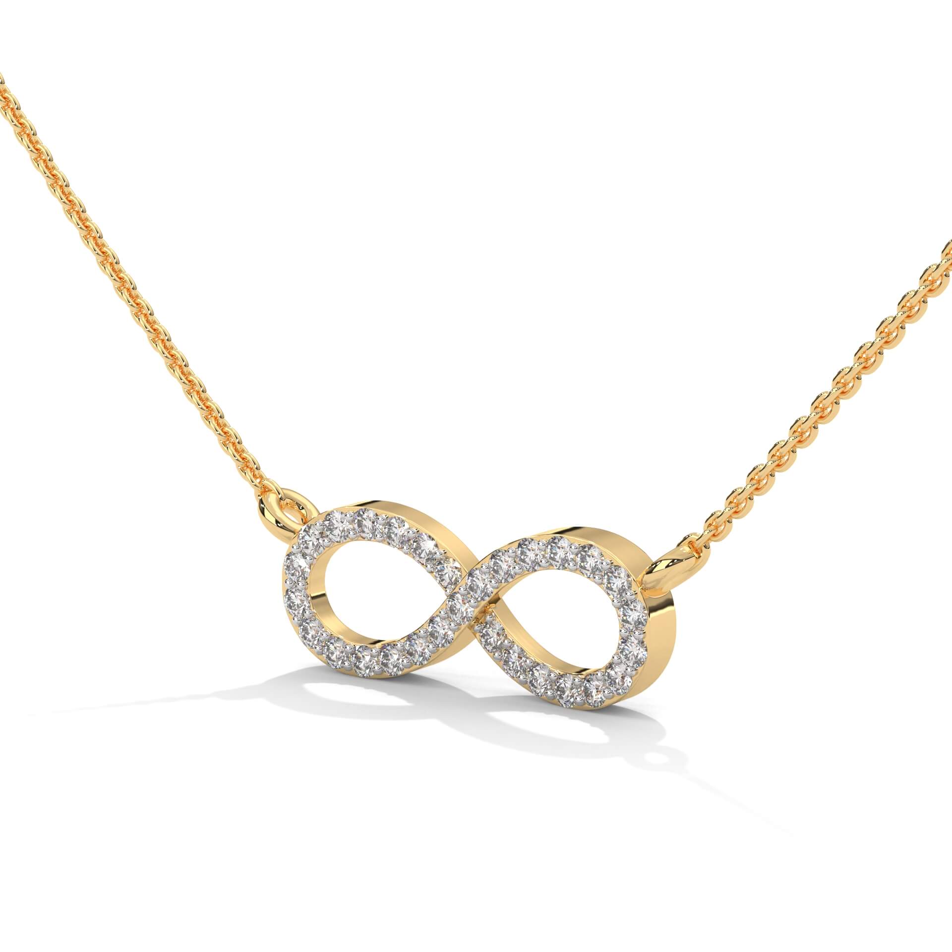 Inaya Infinity Silver Pendant Necklace | 22KT Gold Vermeil - Shinez By Baxi Jewellers