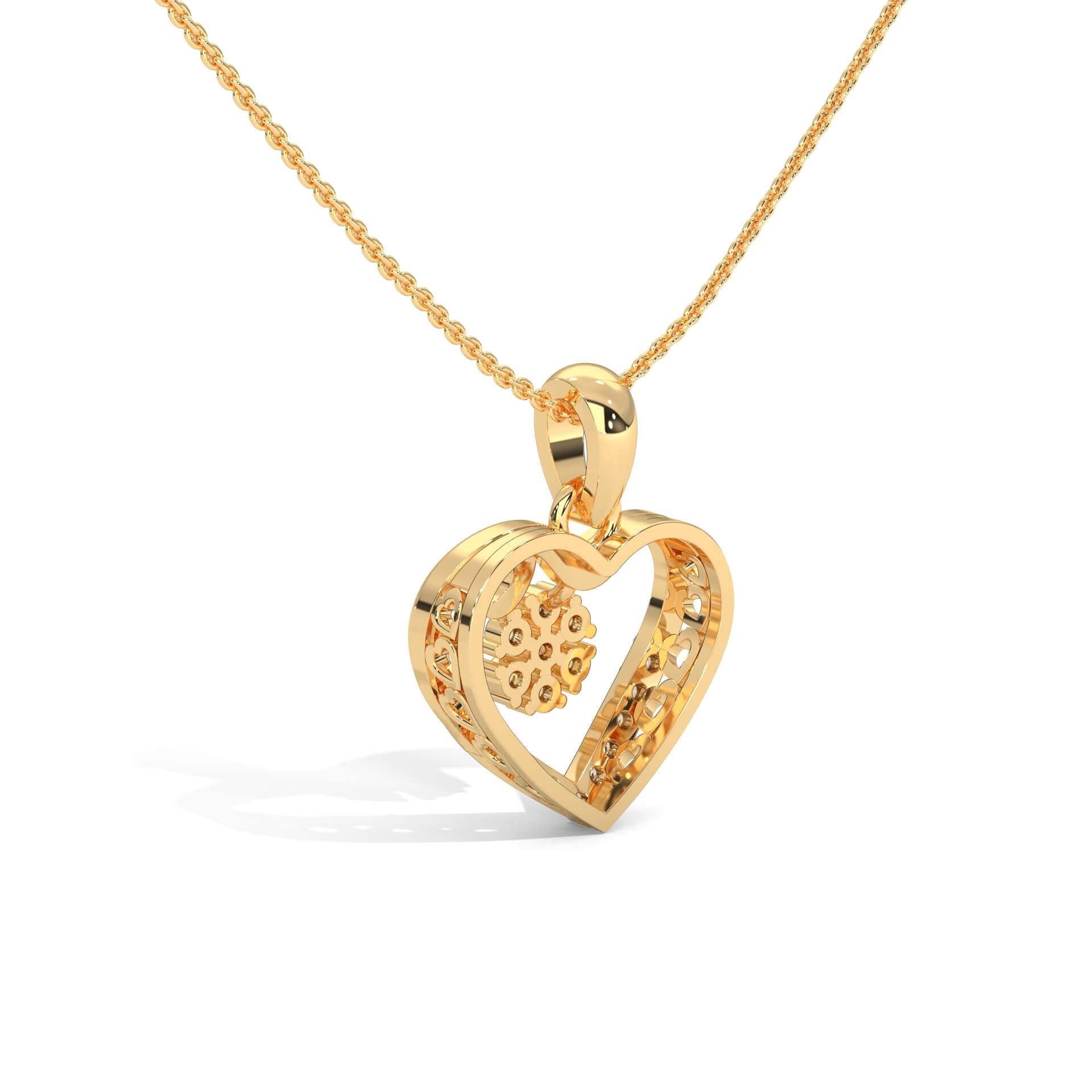 Marie Silver Pendant with chain | 22KT Gold Vermeil - Shinez By Baxi Jewellers