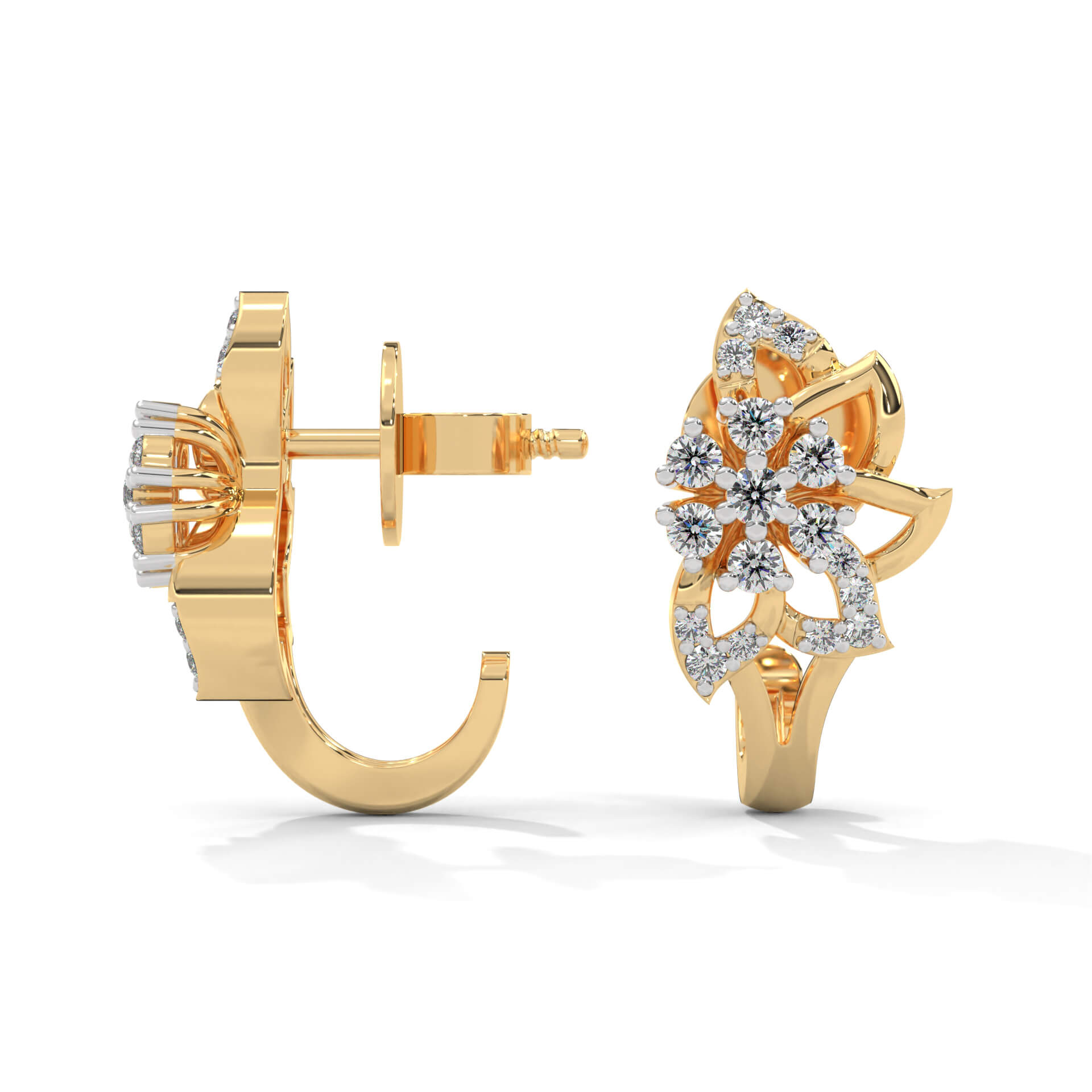 Selona Silver Earrings for Women | 22KT Gold Vermeil - Shinez By Baxi Jewellers