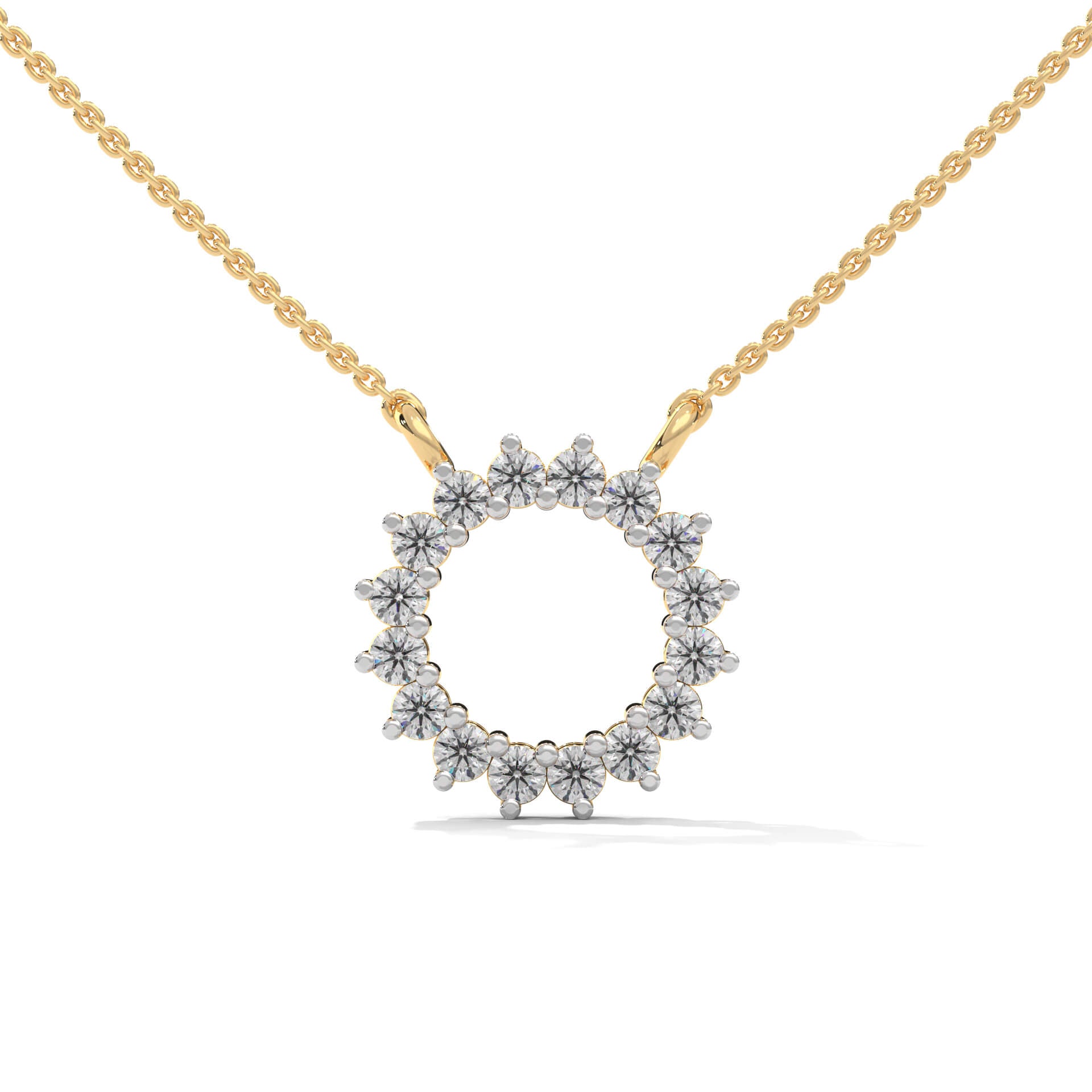 Ayma Silver Pendant with chain | 22KT Gold Vermeil - Shinez By Baxi Jewellers