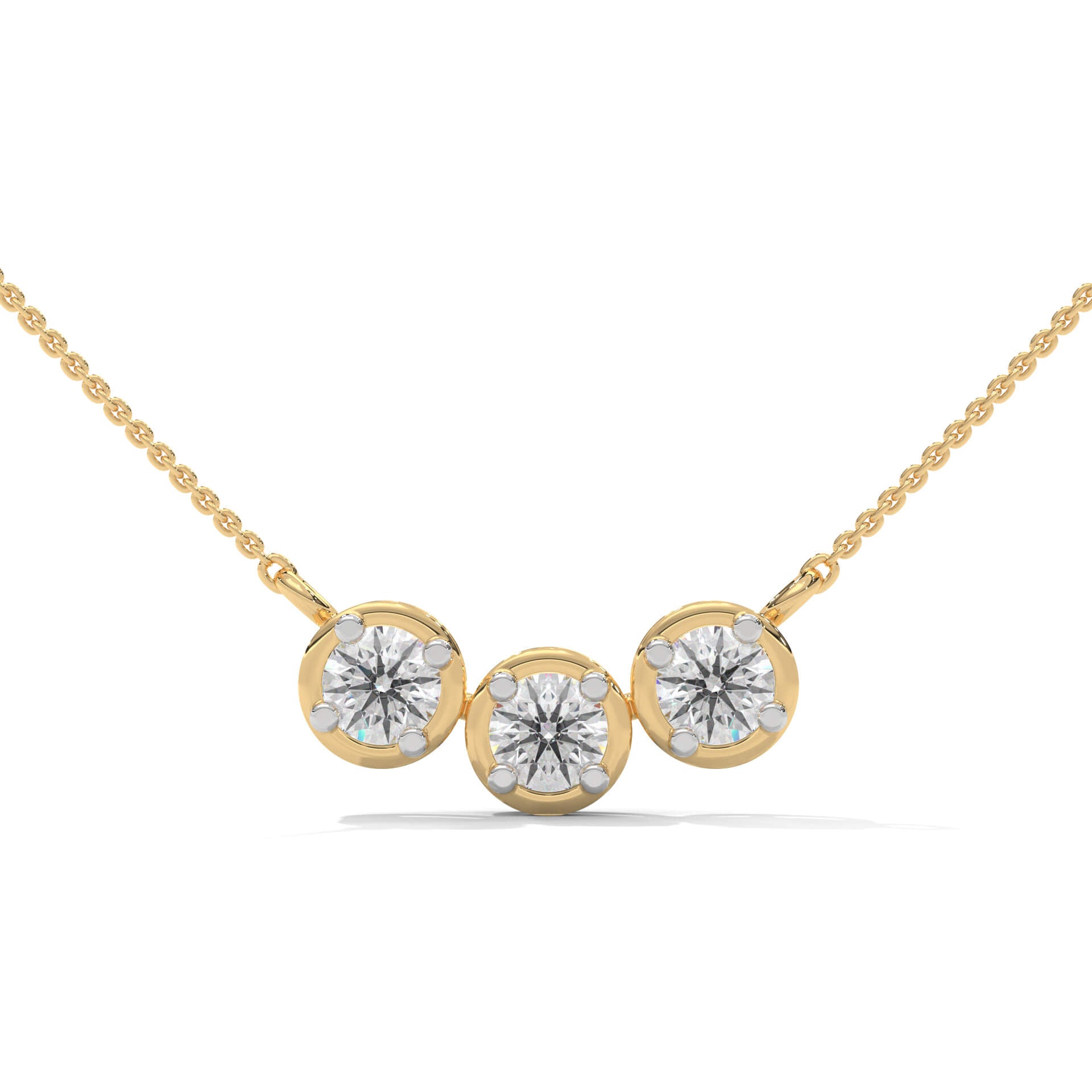 Sanika Silver Pendant with chain | 22KT Gold Vermeil - Shinez By Baxi Jewellers