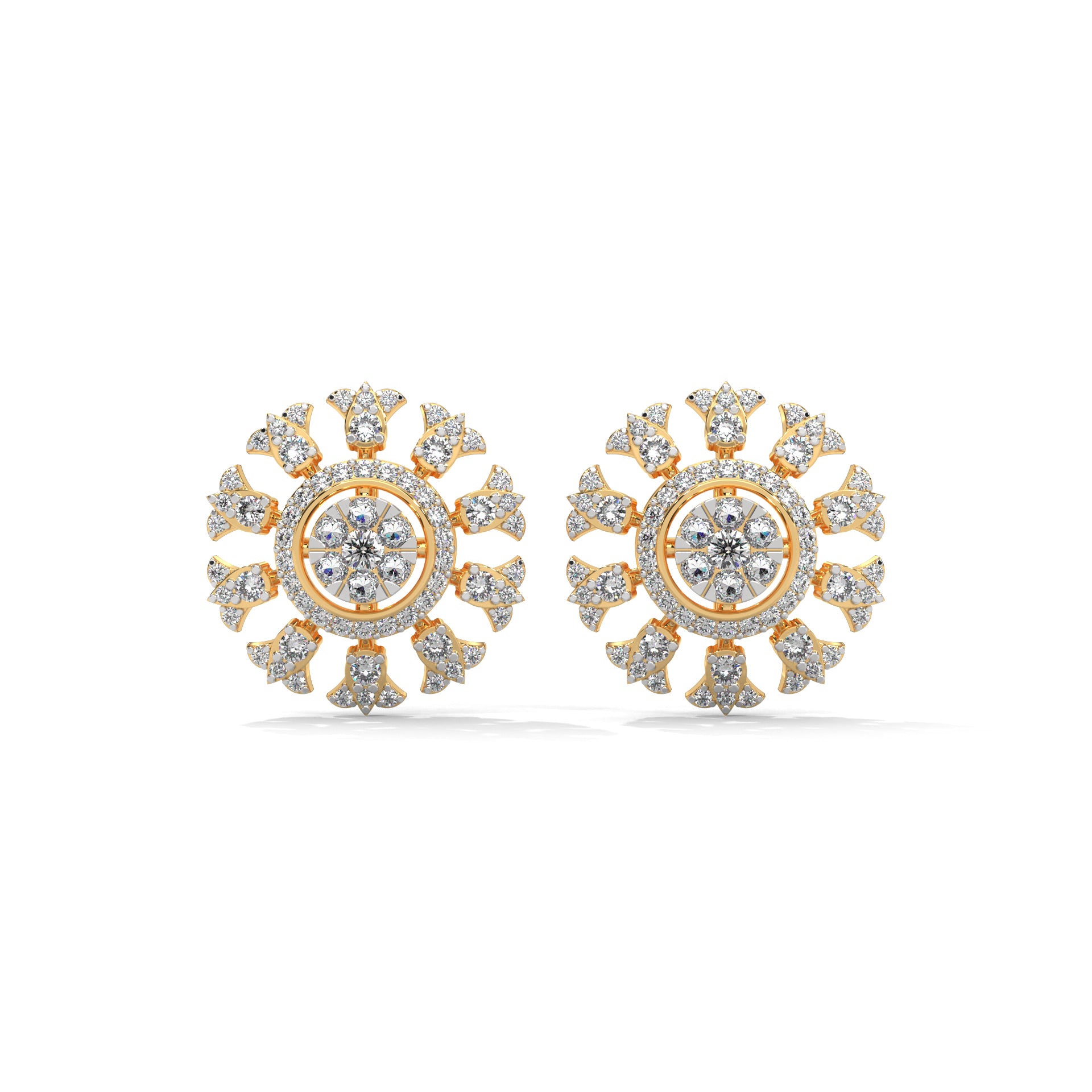 Diam Moissanite Pendant and Earrings Set - Shinez By Baxi Jewellers