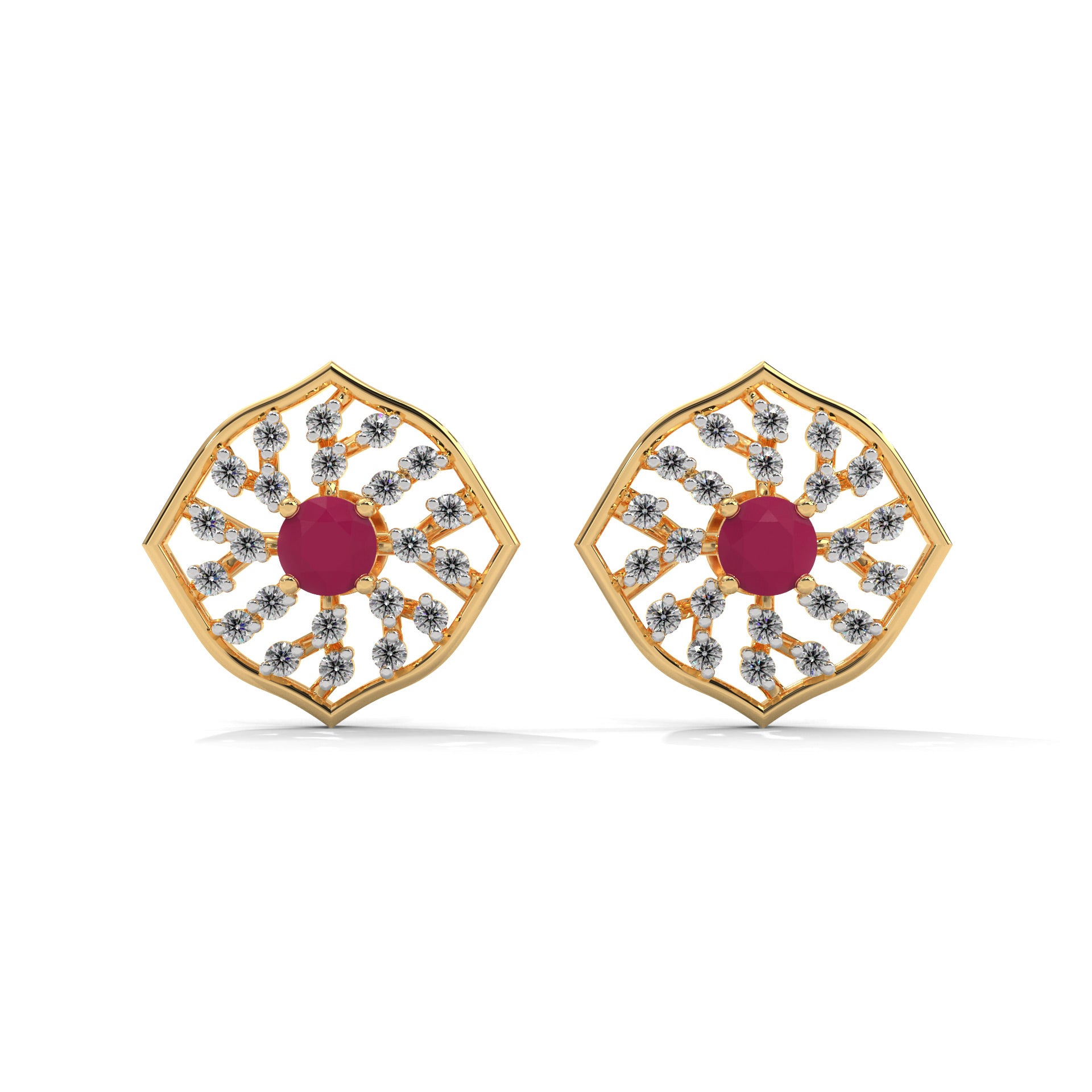 Nelia Moissanite Pendant and Earrings Set - Shinez By Baxi Jewellers