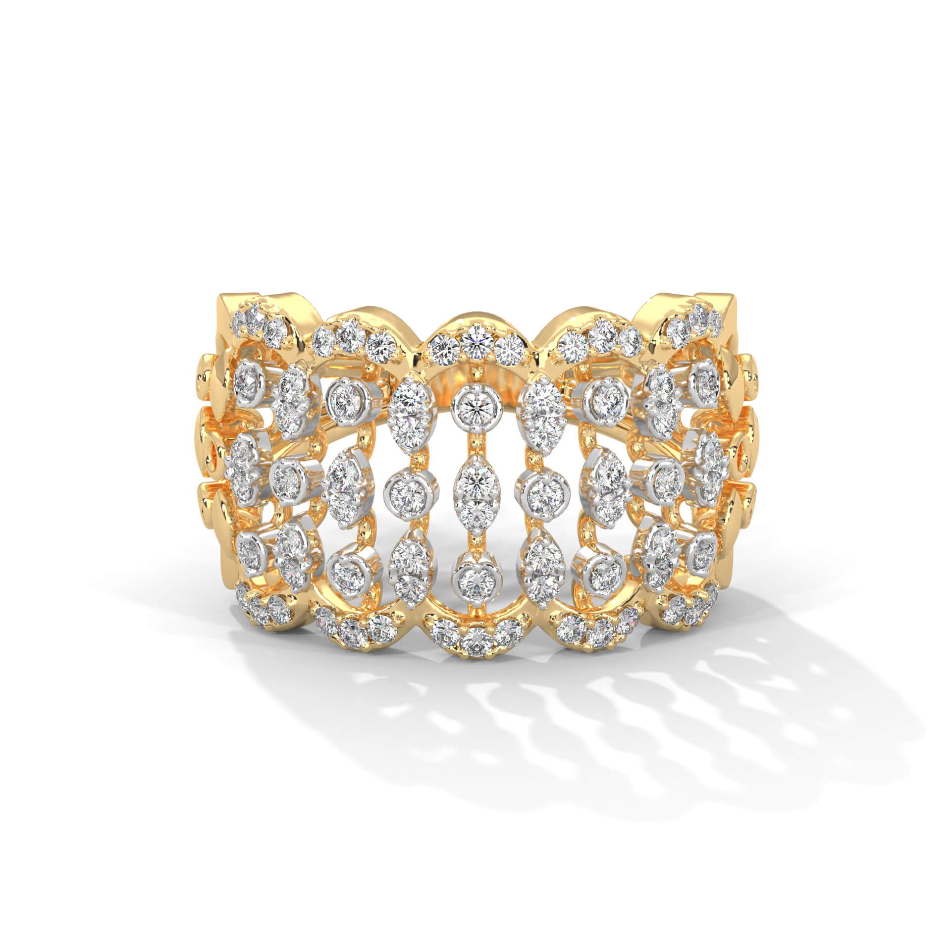 Shivaya Silver Ring for Women | 22KT Gold Vermeil - Shinez By Baxi Jewellers