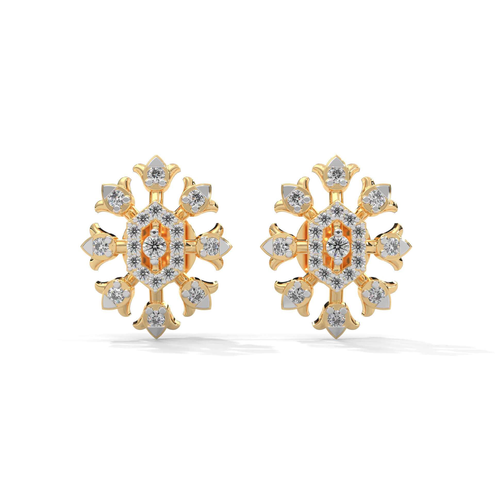 Violet Silver Earrings for Women | 22KT Gold Vermeil - Shinez By Baxi Jewellers