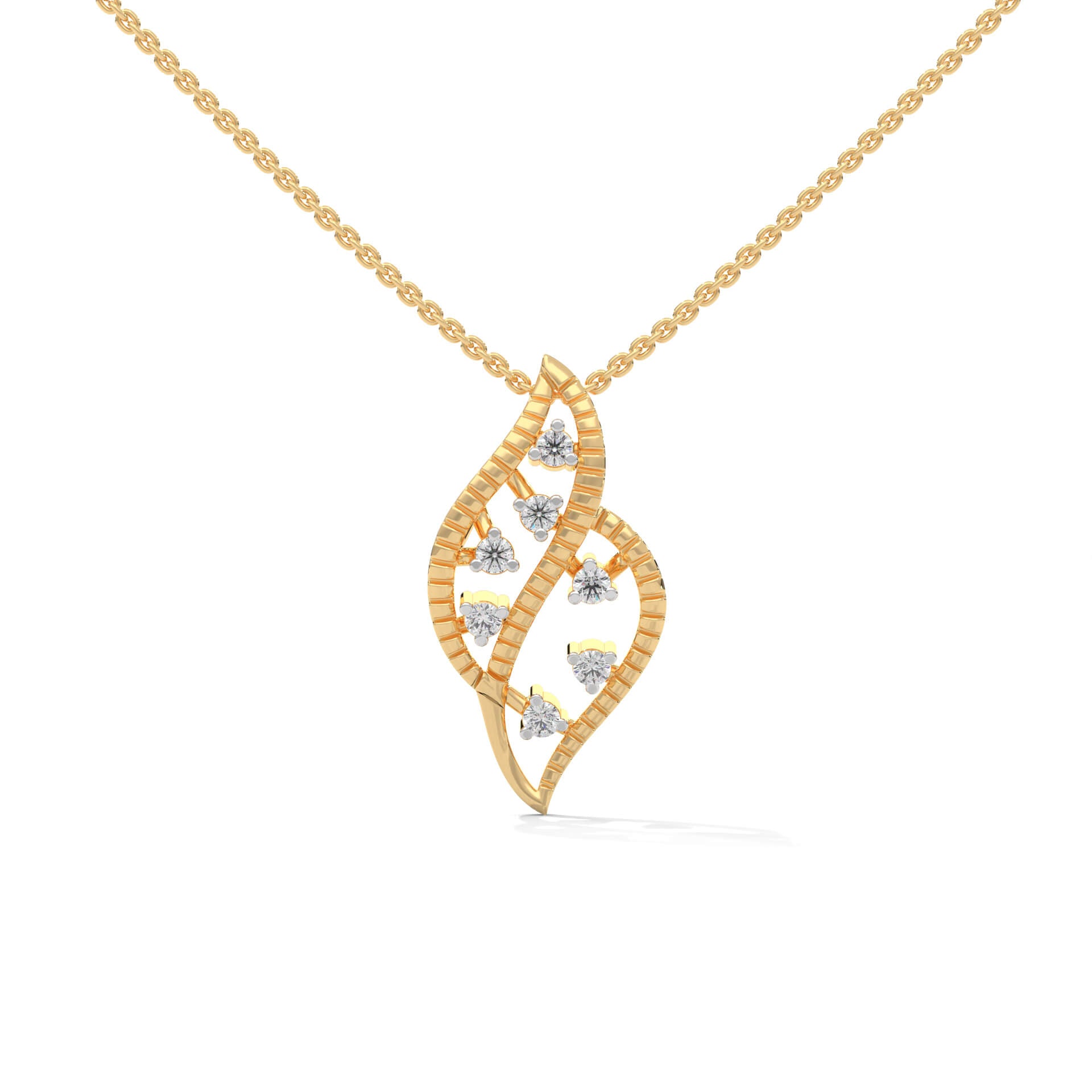 Rica Silver Pendant with Chain | 22KT Gold Vermeil - Shinez By Baxi Jewellers