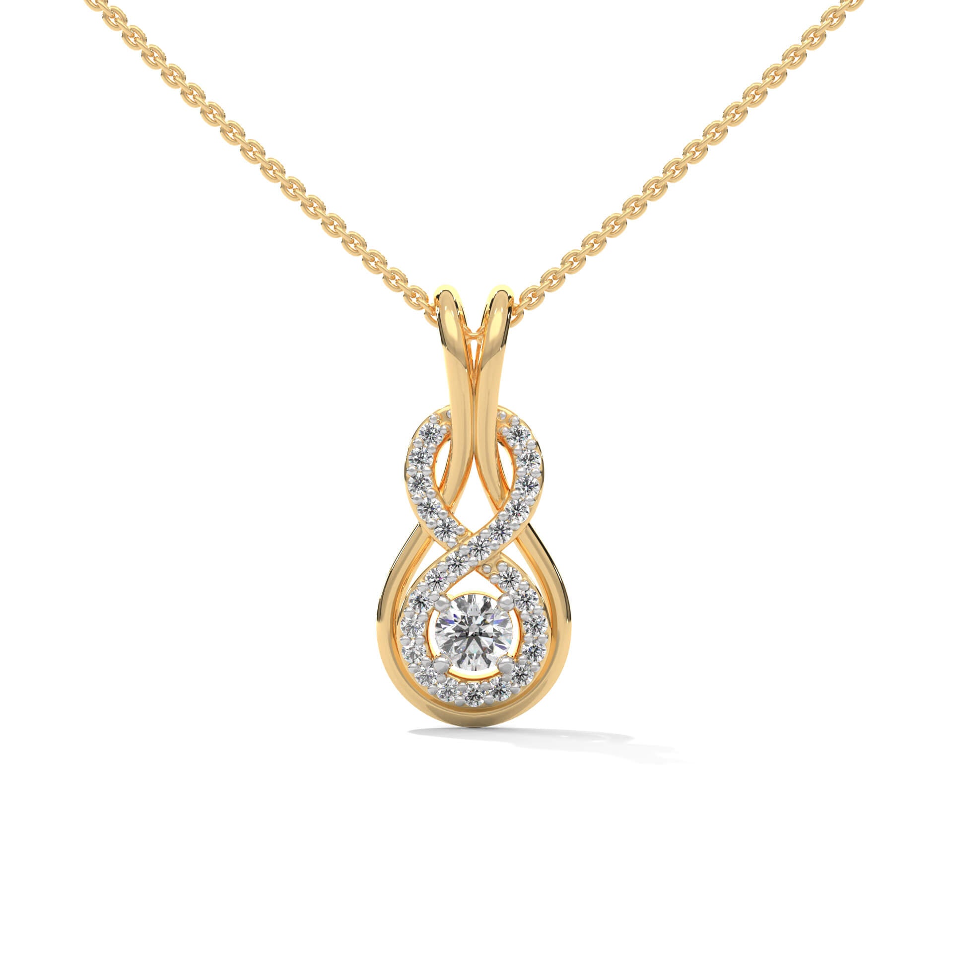 Larina Silver Pendant with chain | 22KT Gold Vermeil - Shinez By Baxi Jewellers