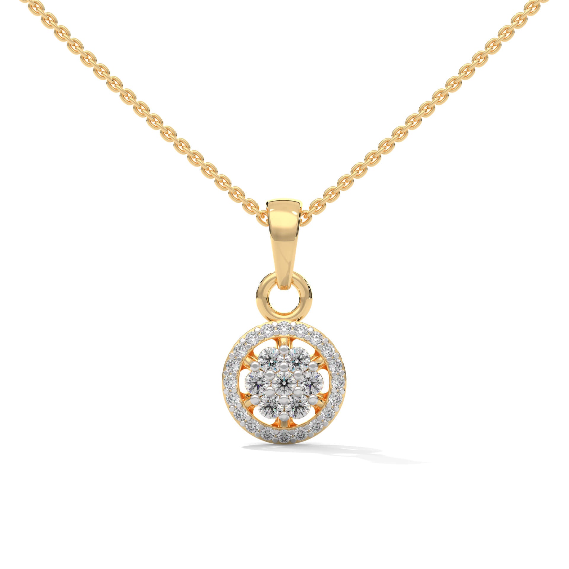 Aliza Silver Pendant with chain | 22KT Gold Vermeil - Shinez By Baxi Jewellers