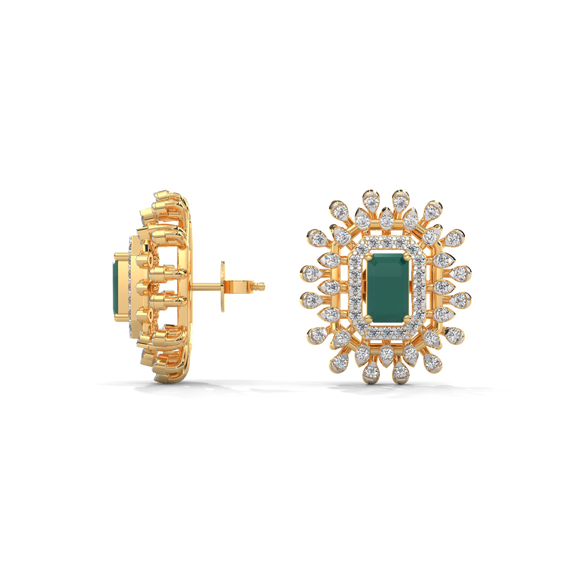 Eshana Moissanite Pendant and Earrings Set - Shinez By Baxi Jewellers