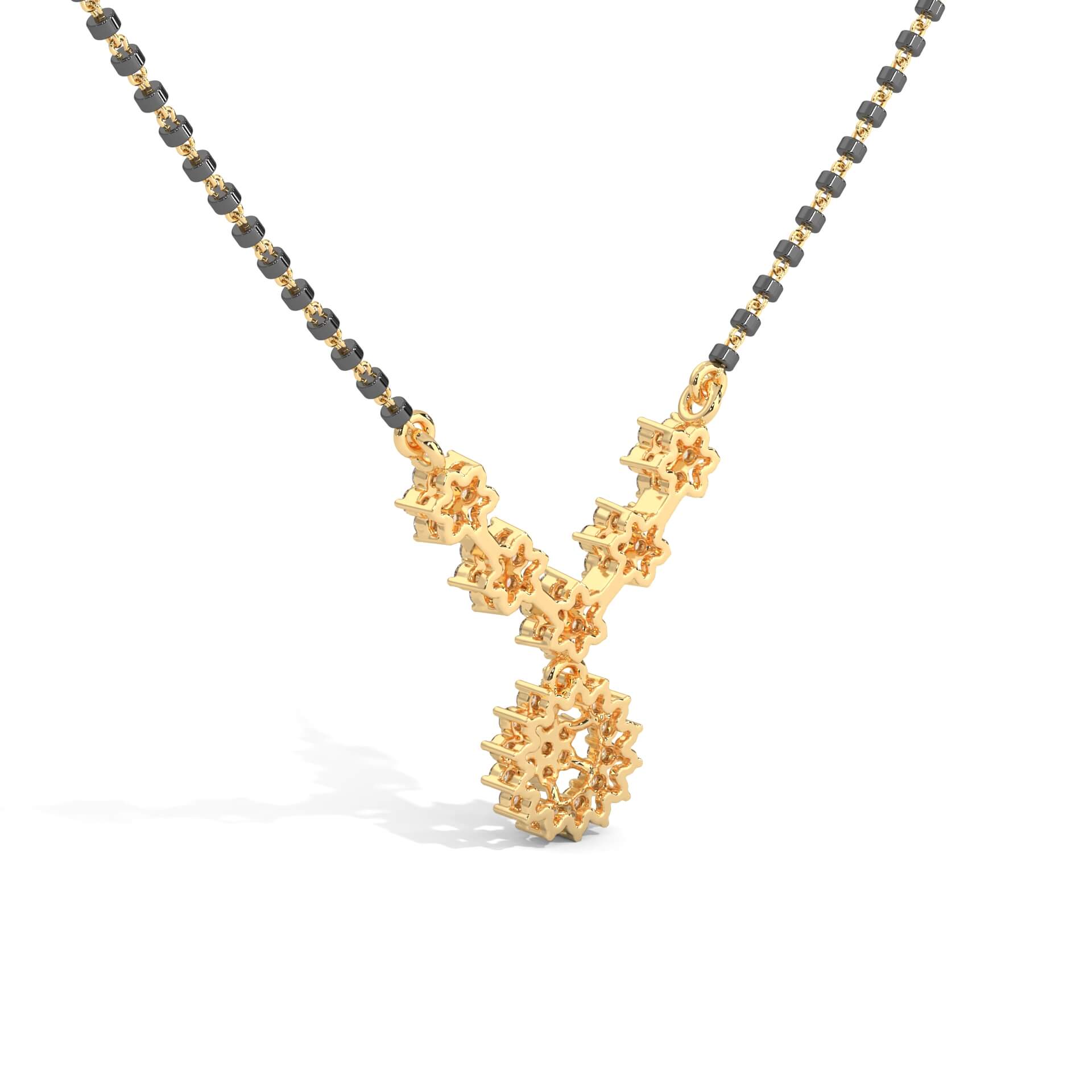 Jemina Silver Mangalsutra | 22KT Gold Vermeil - Shinez By Baxi Jewellers