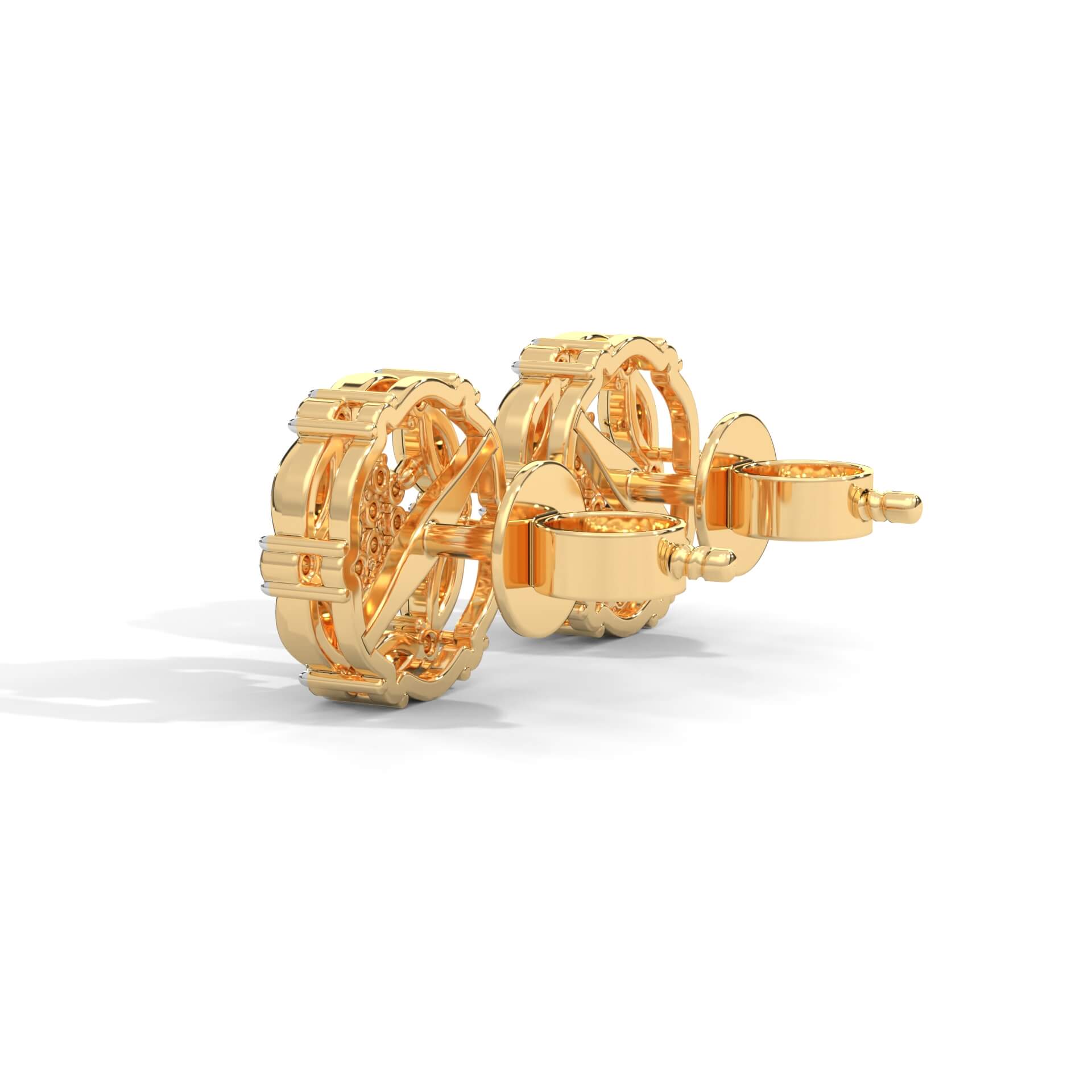 Starbust Silver Earrings for Women | 22KT Gold Vermeil - Shinez By Baxi Jewellers