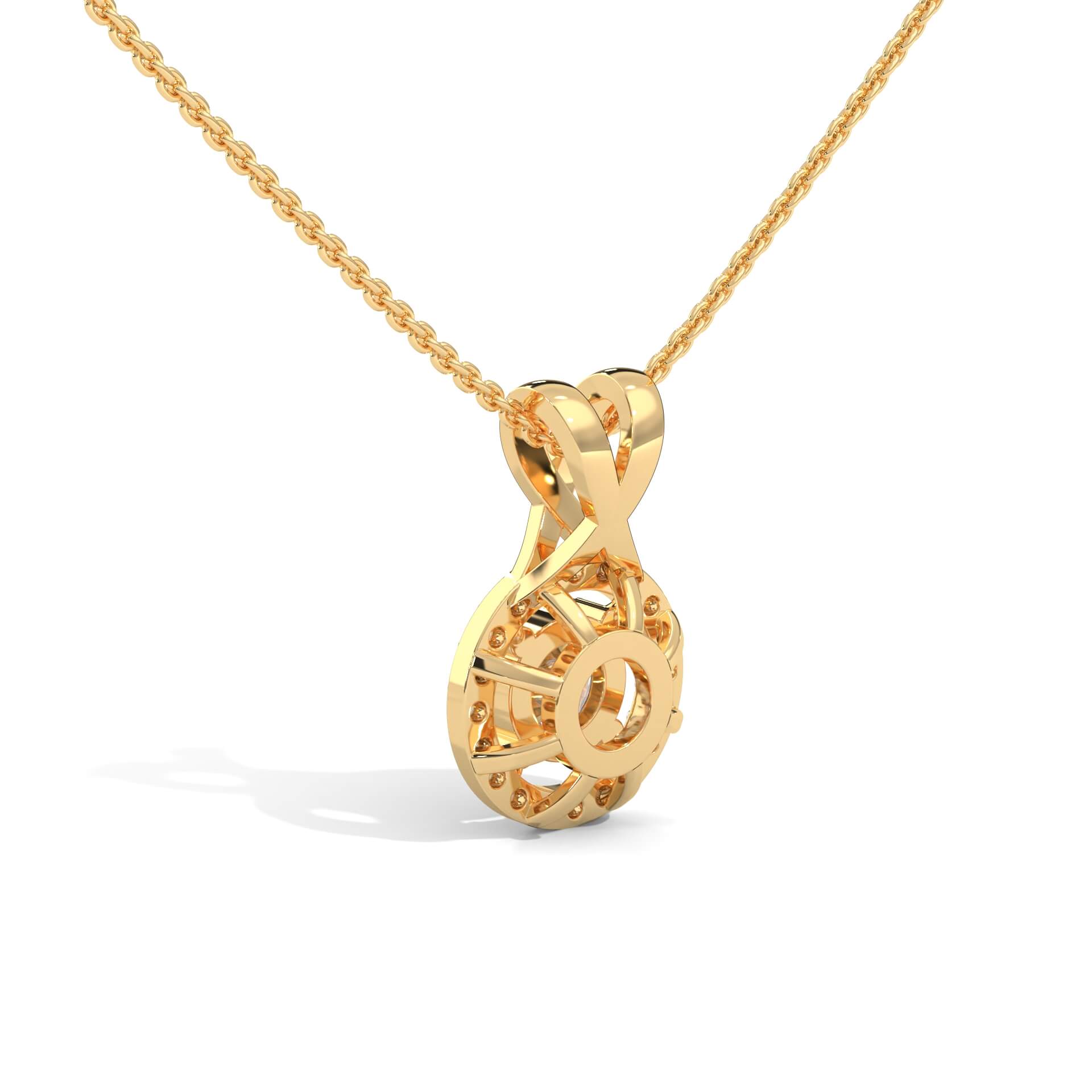 Lasa Silver Pendant with chain | 22KT Gold Vermeil - Shinez By Baxi Jewellers