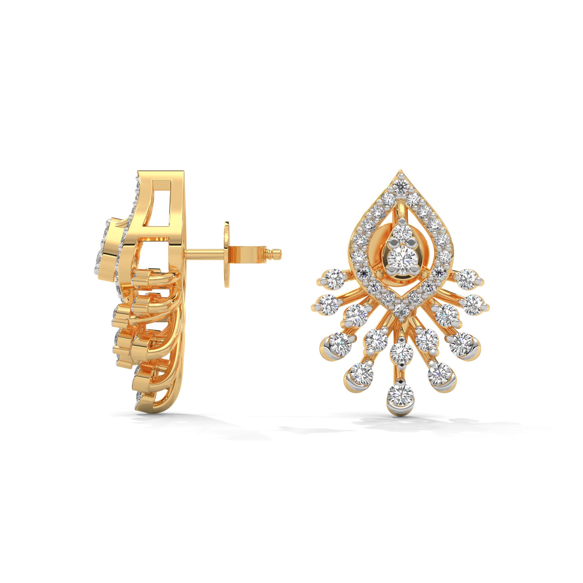 Juliet Moissanite Pendant and Earrings Set - Shinez By Baxi Jewellers