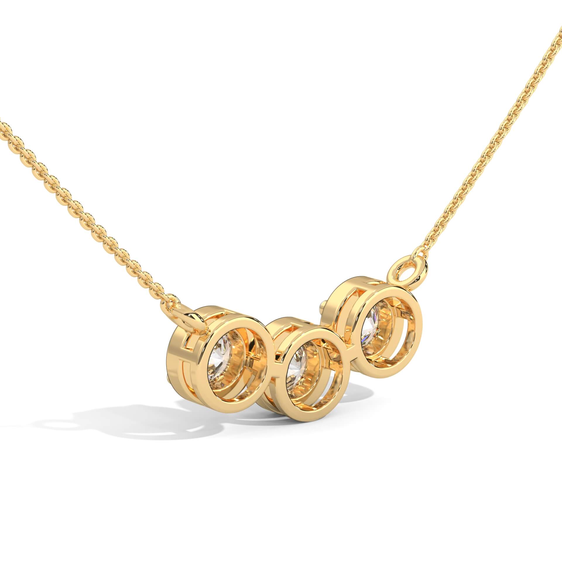 Sanika Silver Pendant with chain | 22KT Gold Vermeil - Shinez By Baxi Jewellers