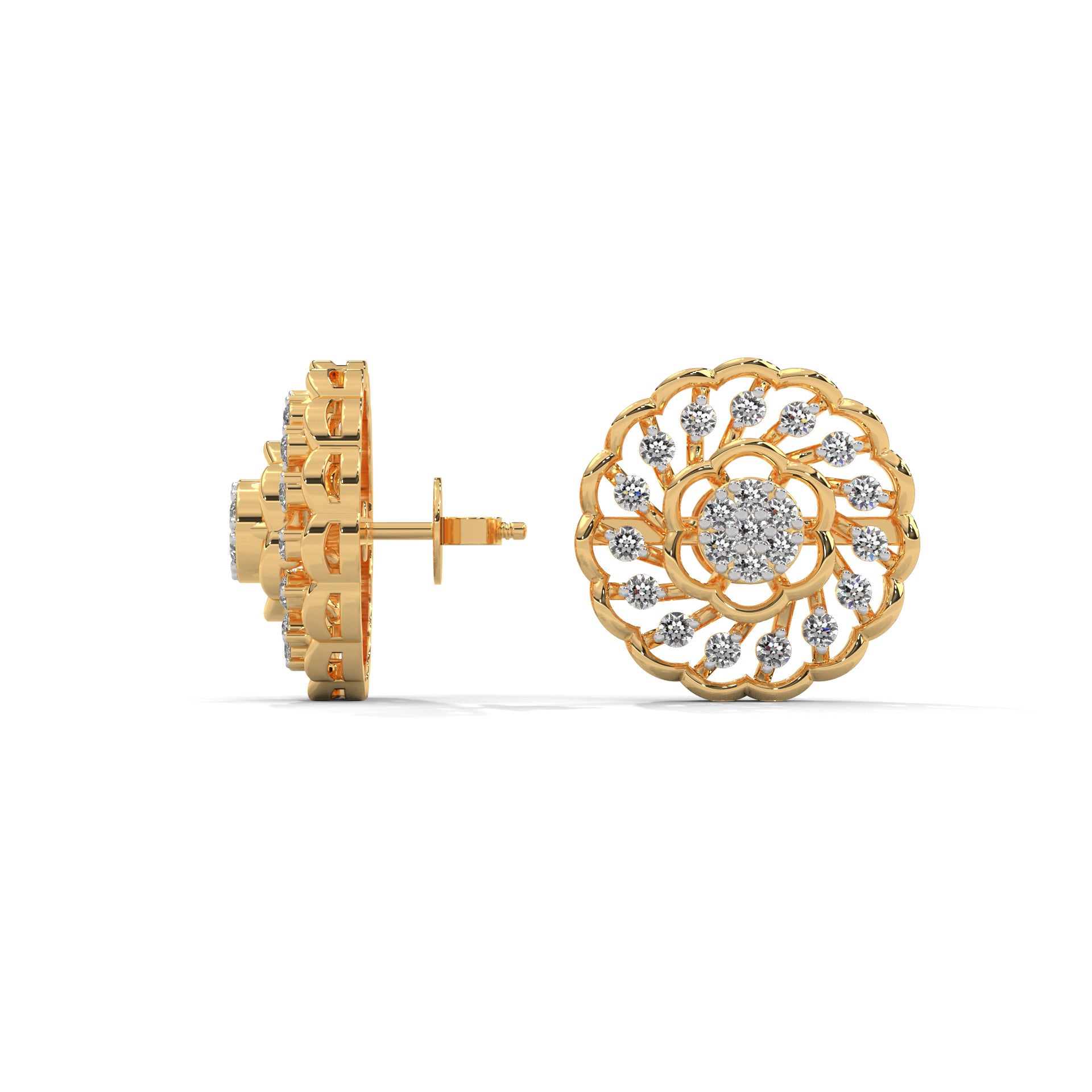 Noir Moissanite Pendant and Earrings Set - Shinez By Baxi Jewellers