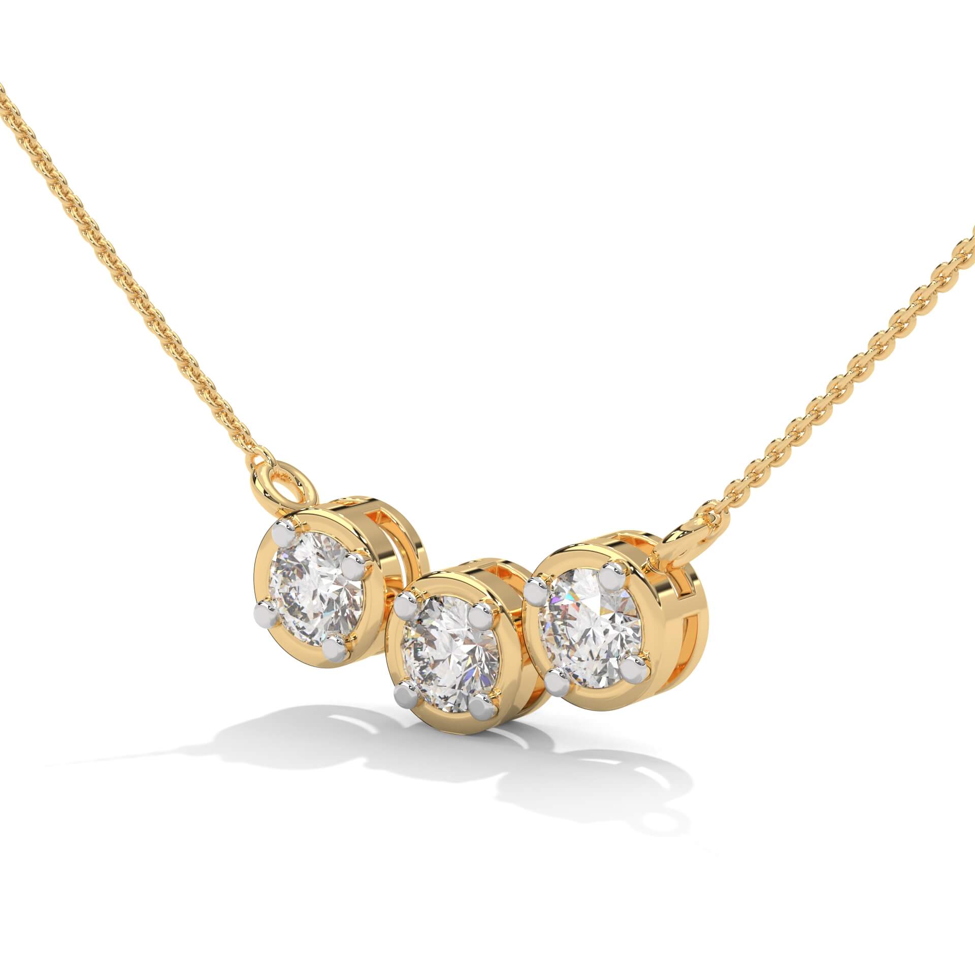 Sanika Silver Pendant with chain | 22KT Gold Vermeil - Shinez By Baxi Jewellers