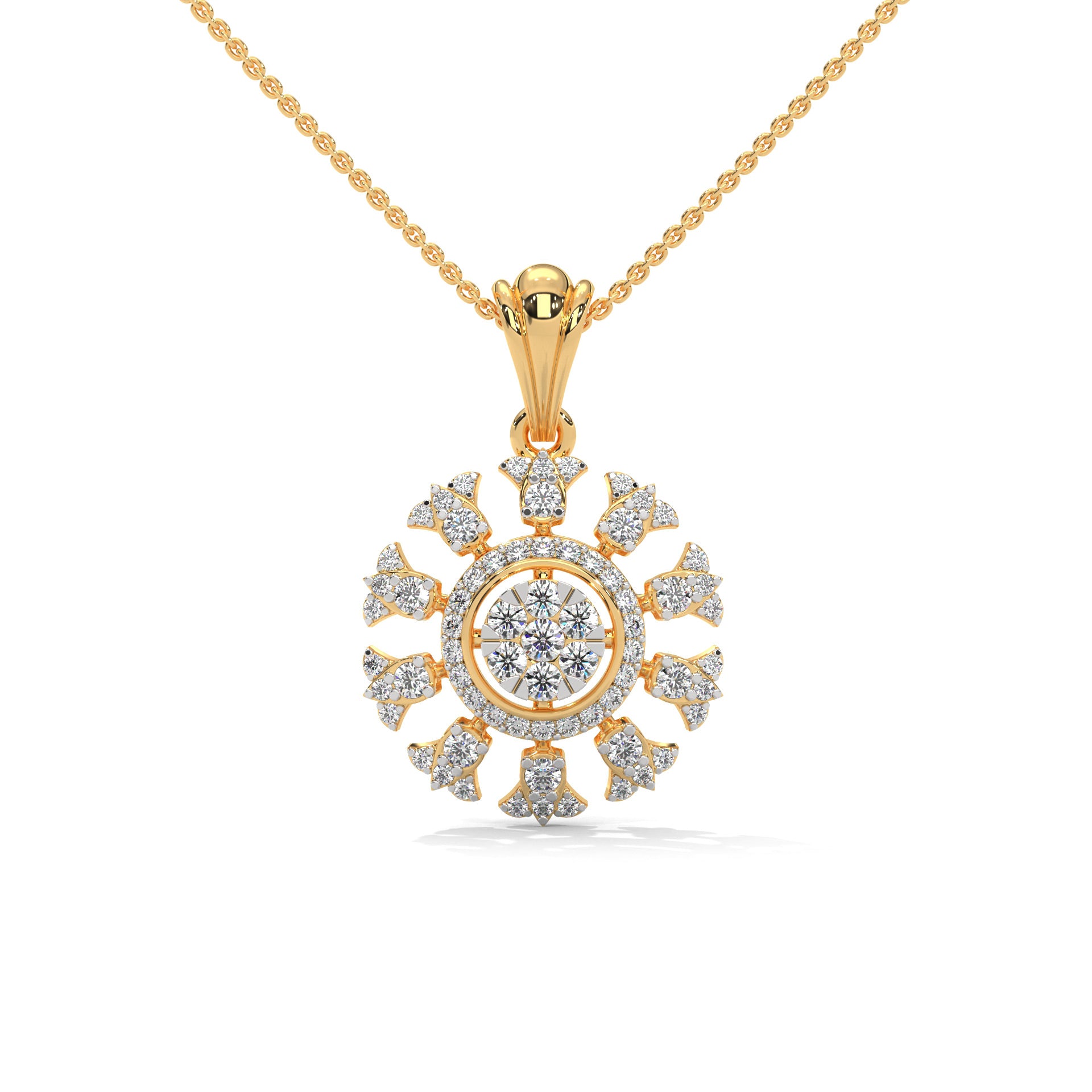 Diam Moissanite Pendant and Earrings Set - Shinez By Baxi Jewellers