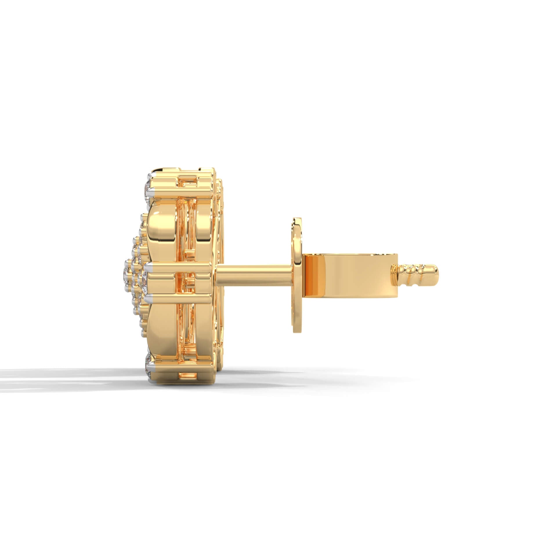 Starbust Silver Earrings for Women | 22KT Gold Vermeil - Shinez By Baxi Jewellers