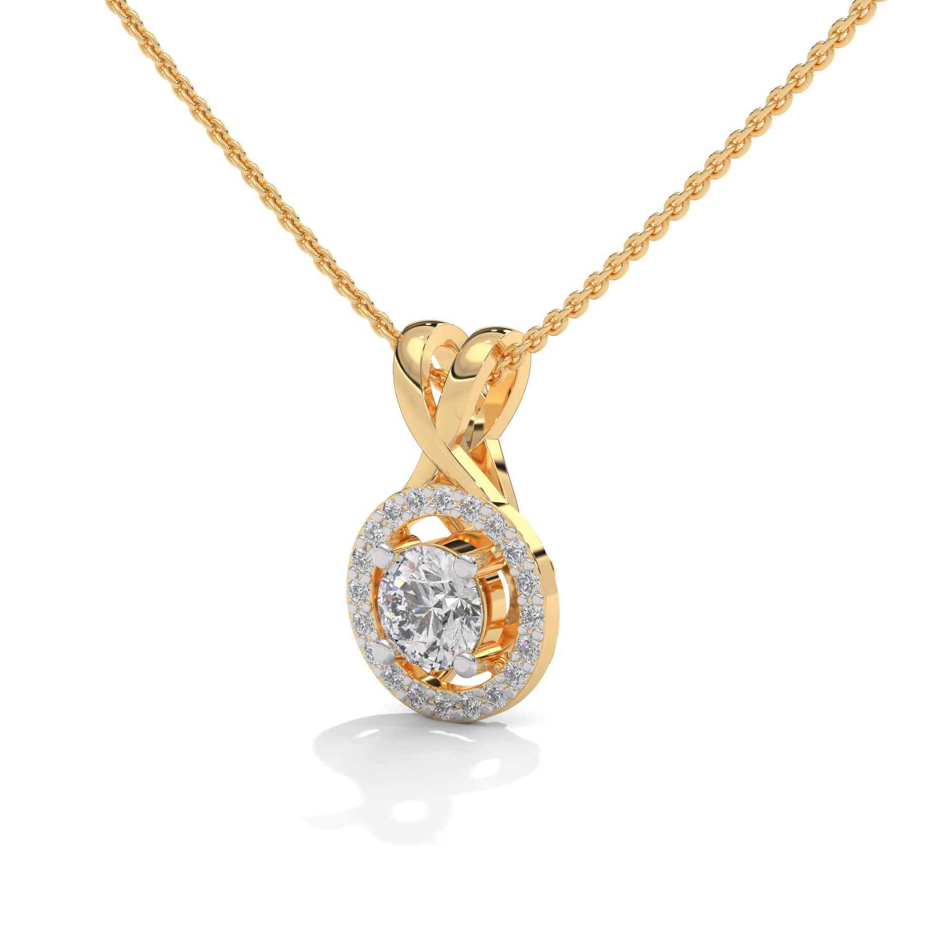 Lasa Silver Pendant with chain | 22KT Gold Vermeil - Shinez By Baxi Jewellers