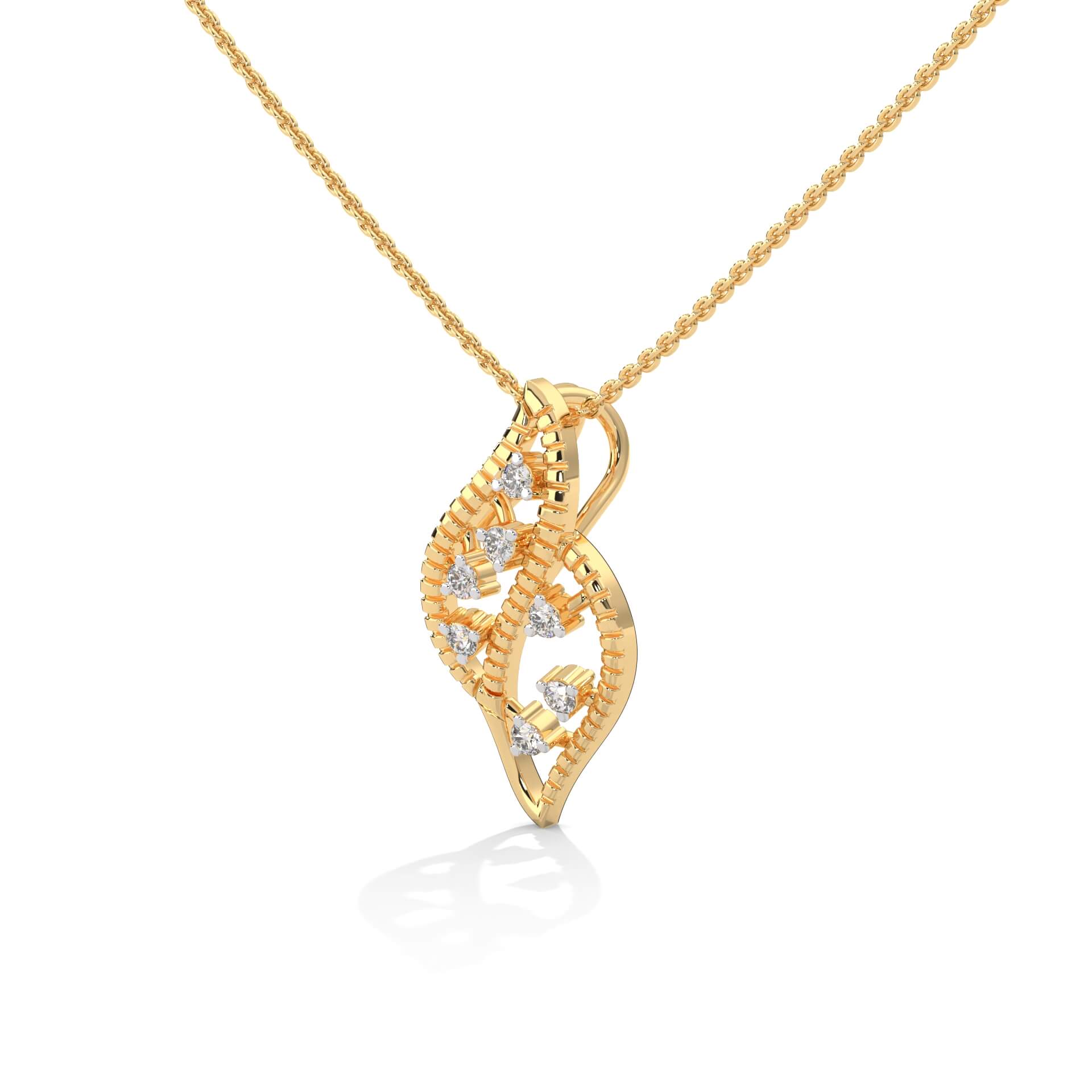 Rica Silver Pendant with Chain | 22KT Gold Vermeil - Shinez By Baxi Jewellers