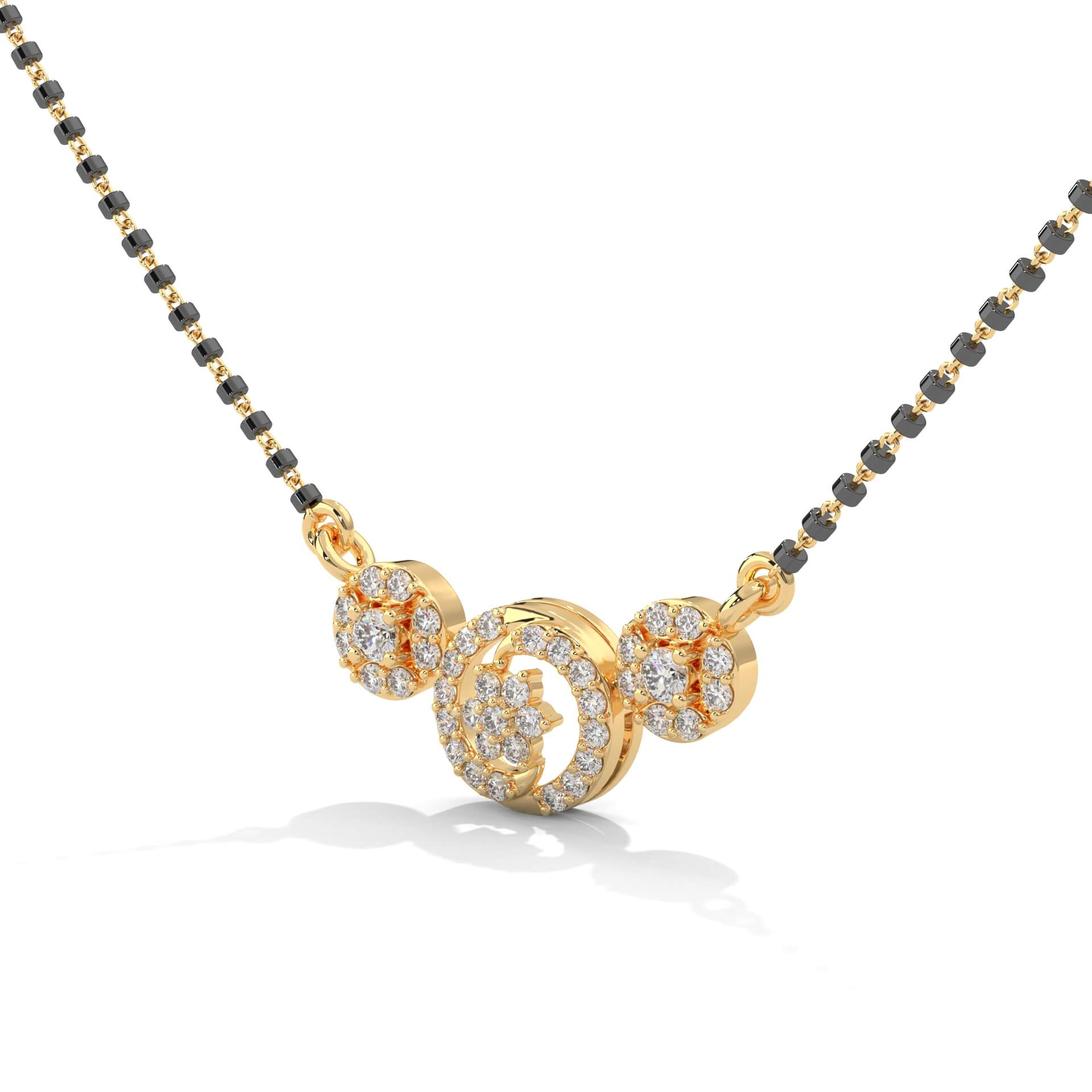 Giana Silver Mangalsutra | 22KT Gold Vermeil - Shinez By Baxi Jewellers