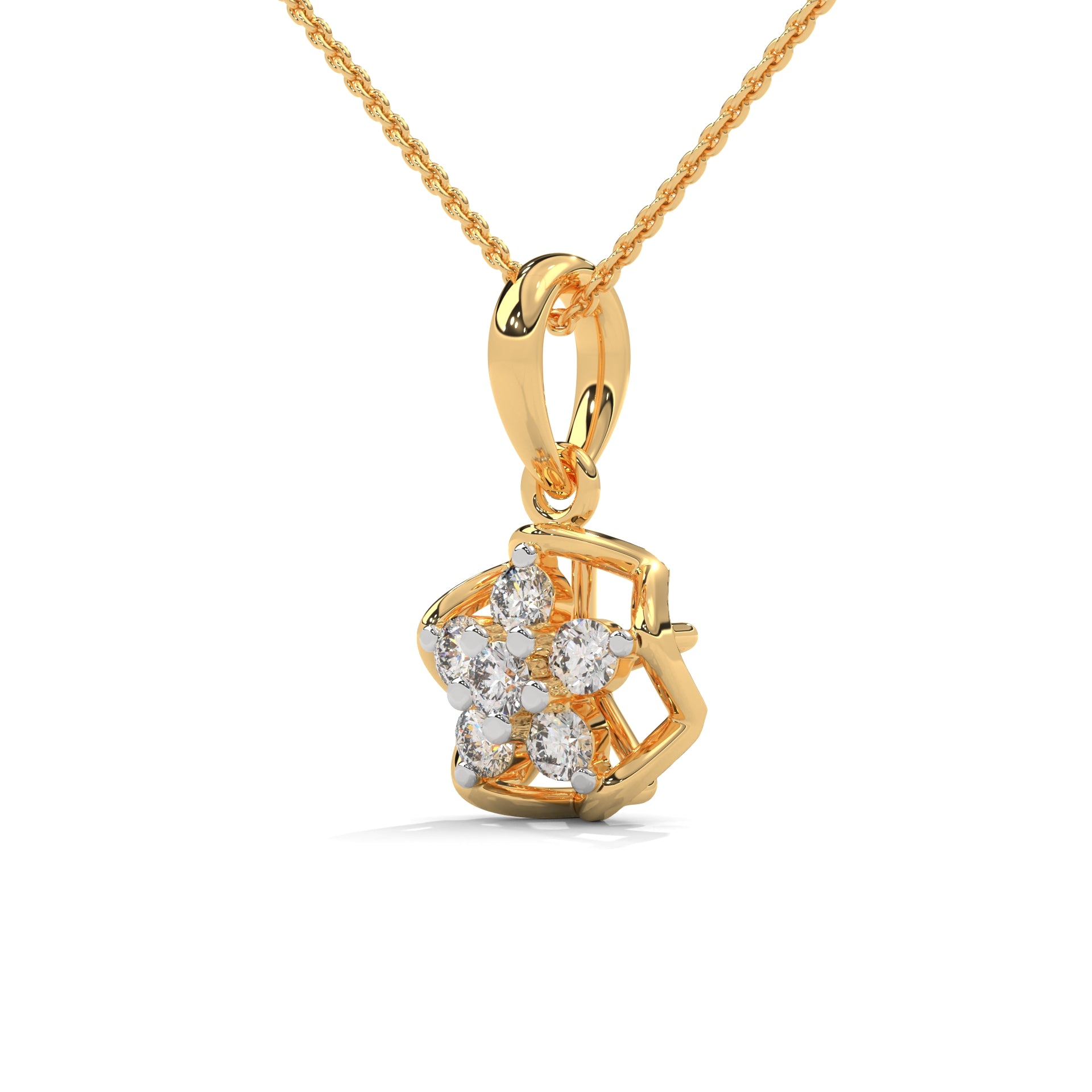 Harmony Moissanite Pendant and Earrings Set - Shinez By Baxi Jewellers