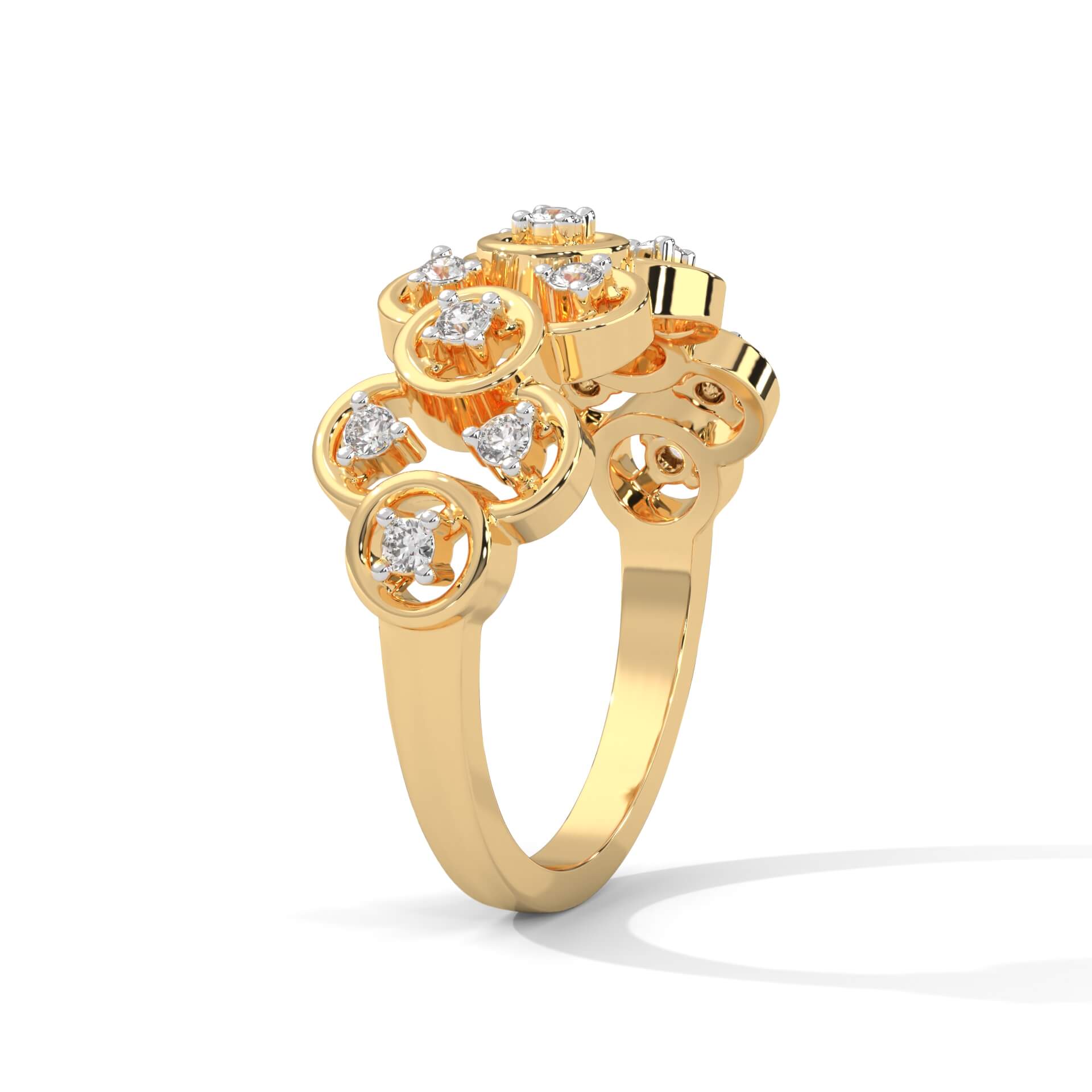 Eresha Silver Ring for Women | 22KT Gold Vermeil - Shinez By Baxi Jewellers