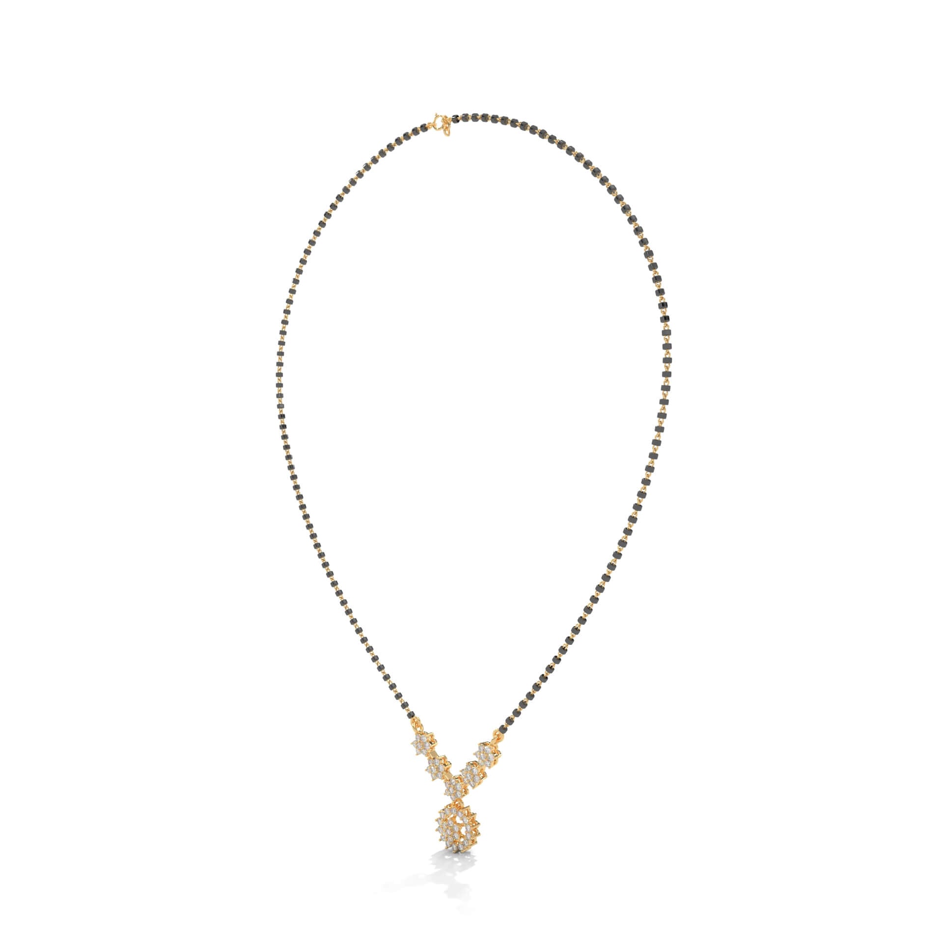 Jemina Silver Mangalsutra | 22KT Gold Vermeil - Shinez By Baxi Jewellers