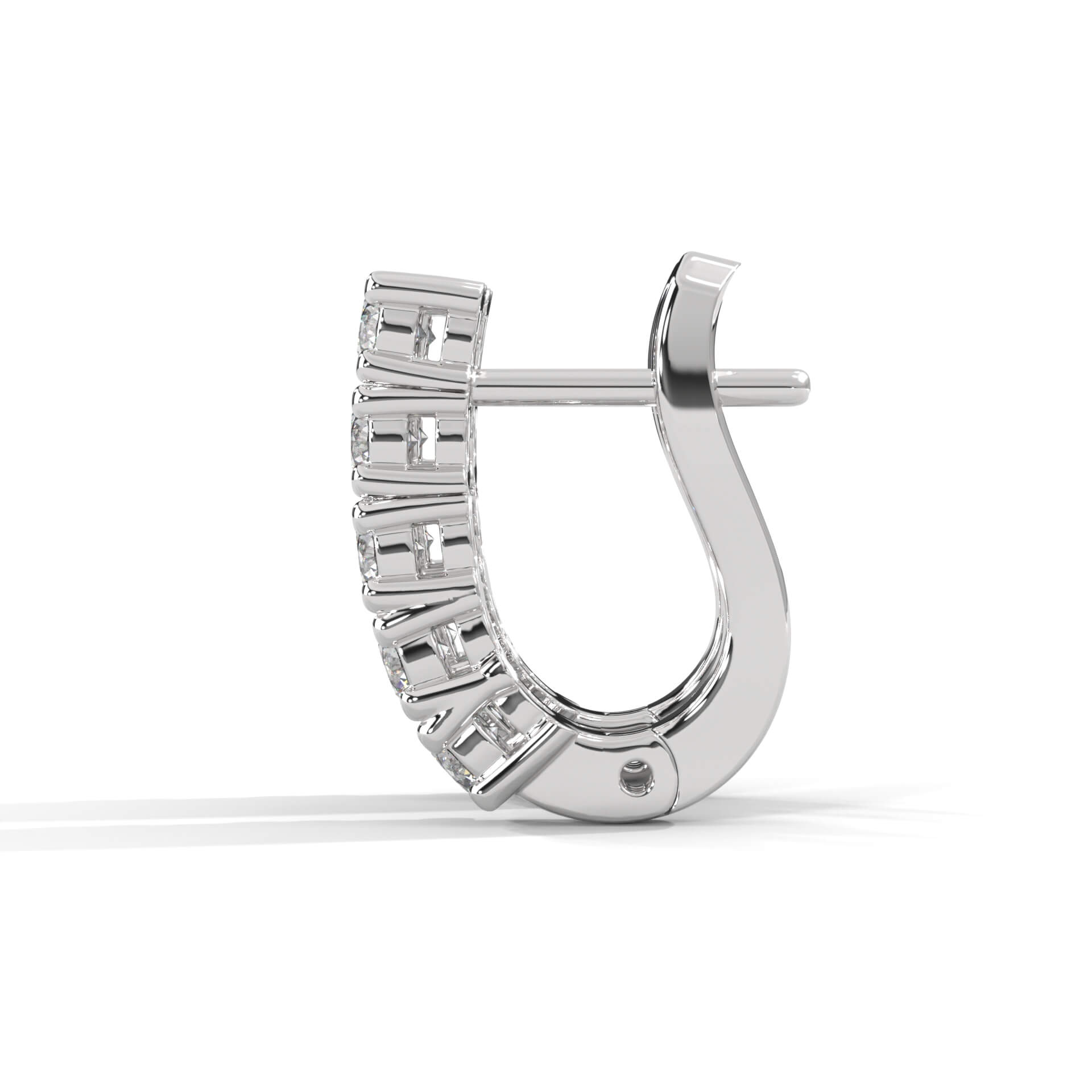 Heera Silver Hoop Earrings for Women White Gold - Shinez By Baxi Jewellers