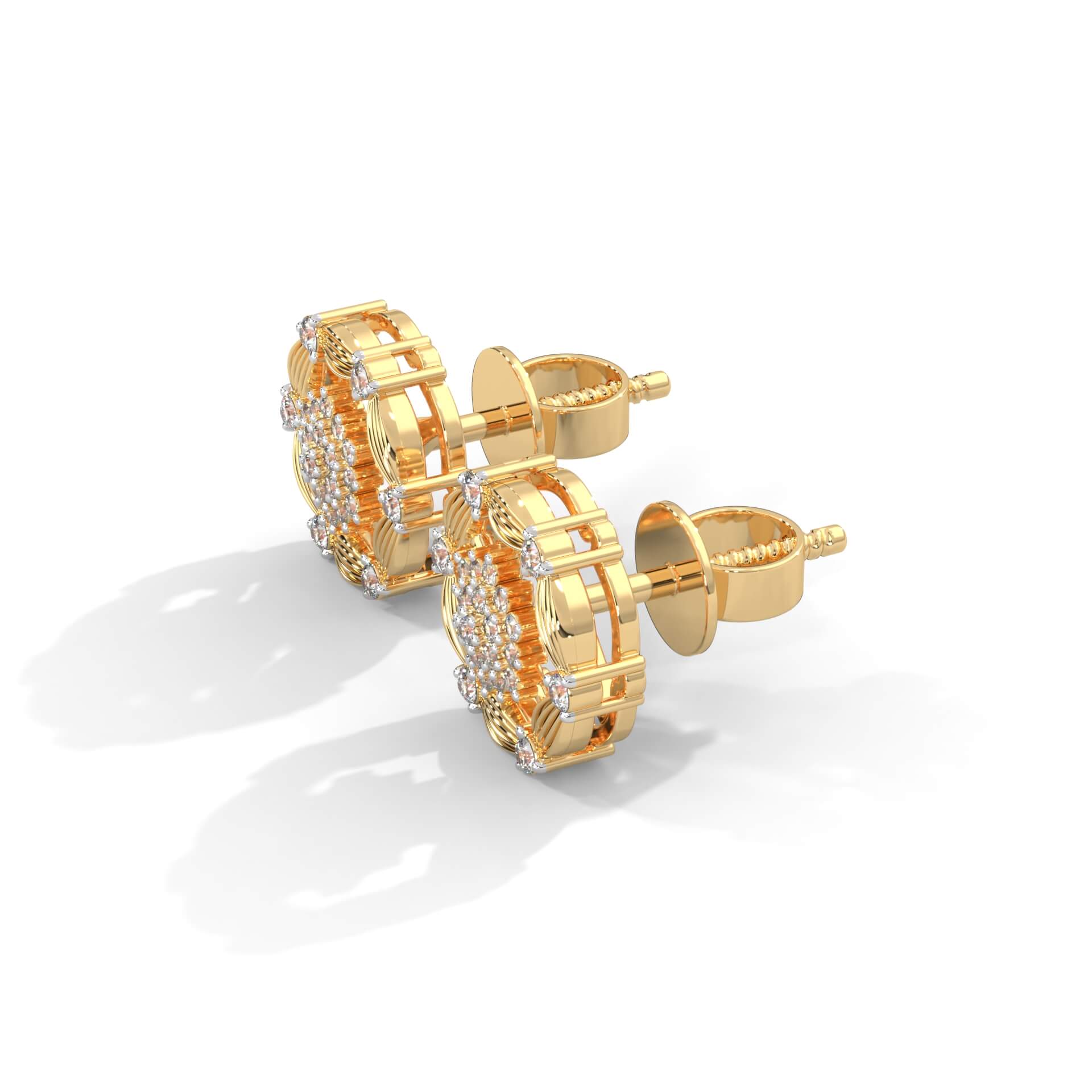 Starbust Silver Earrings for Women | 22KT Gold Vermeil - Shinez By Baxi Jewellers