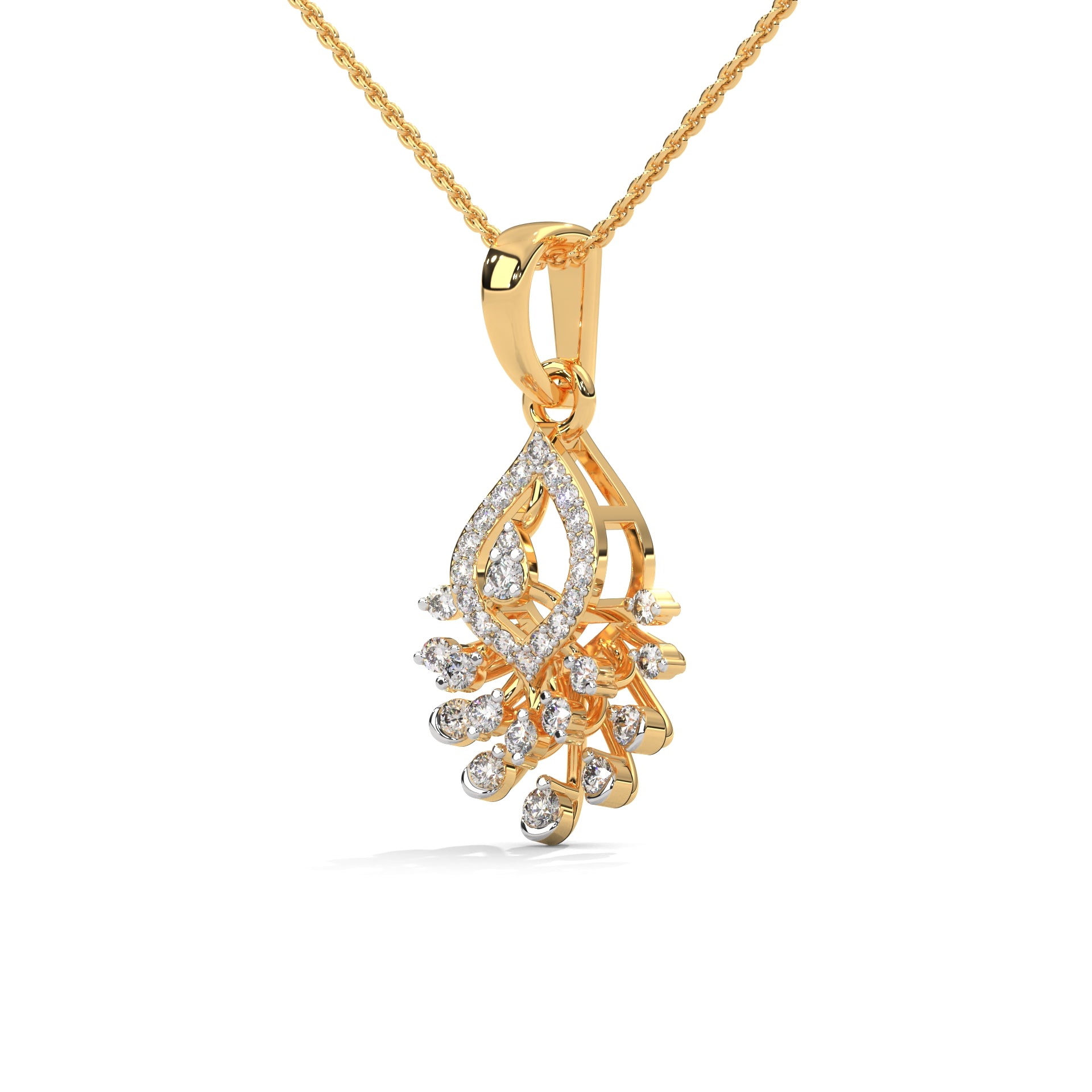 Juliet Moissanite Pendant and Earrings Set - Shinez By Baxi Jewellers