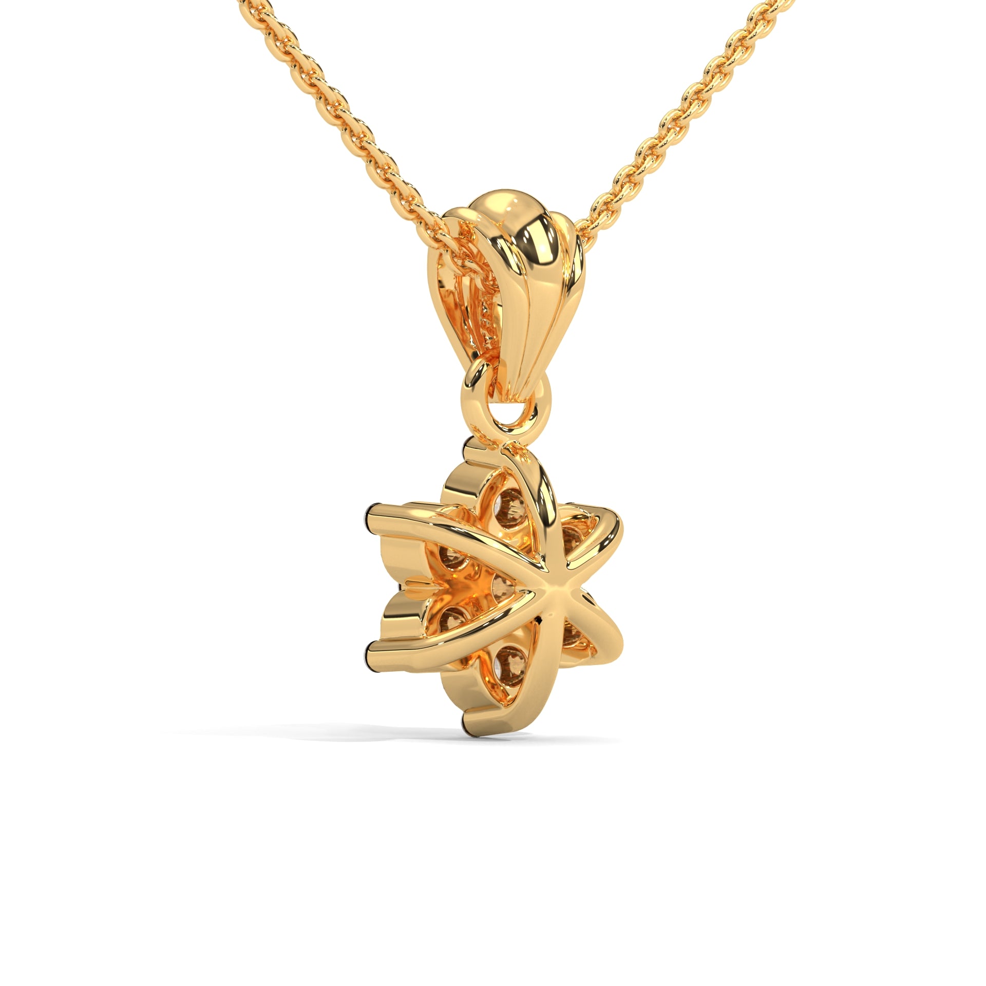 Vrinda Moissanite Pendant and Earrings Set - Shinez By Baxi Jewellers