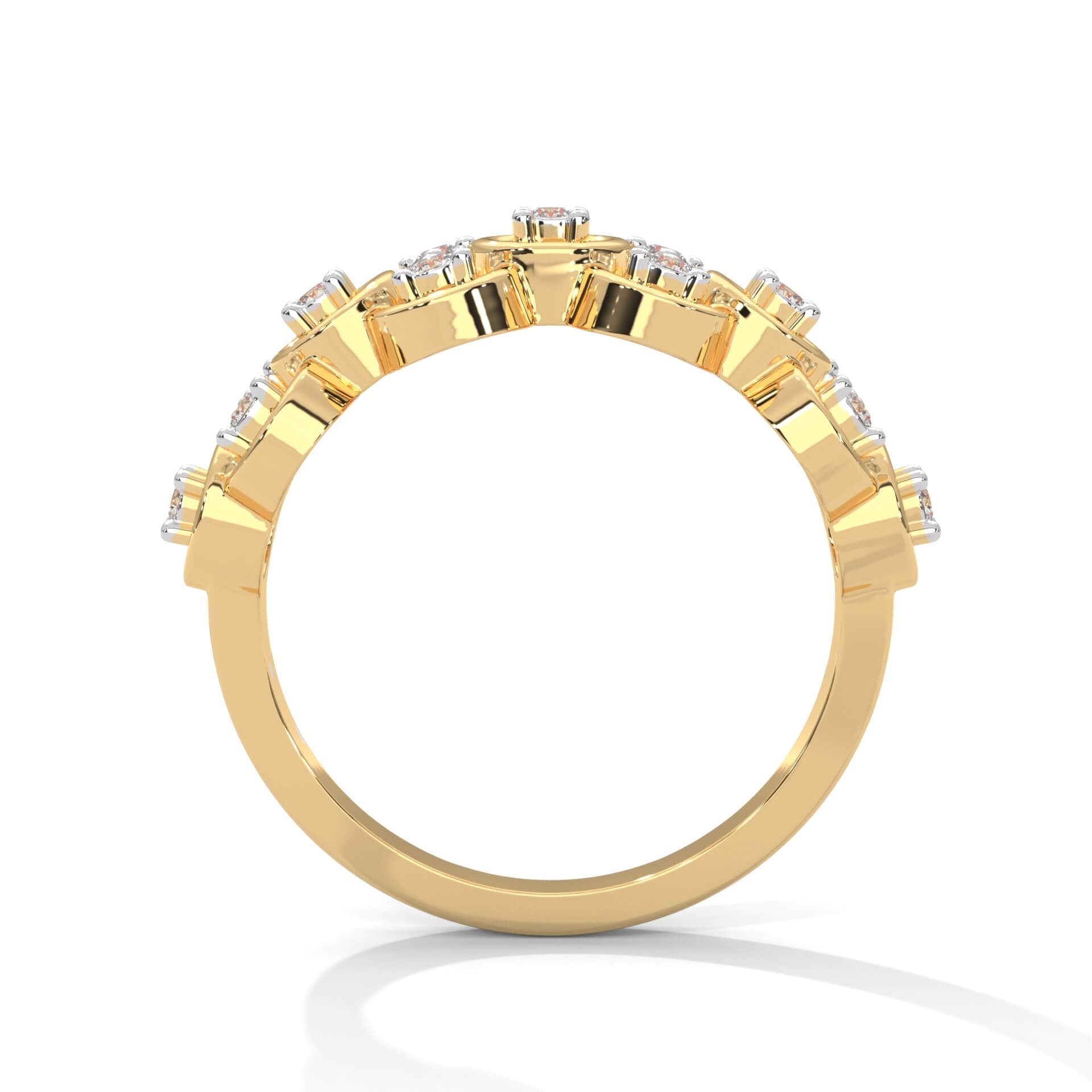 Eresha Silver Ring for Women | 22KT Gold Vermeil - Shinez By Baxi Jewellers