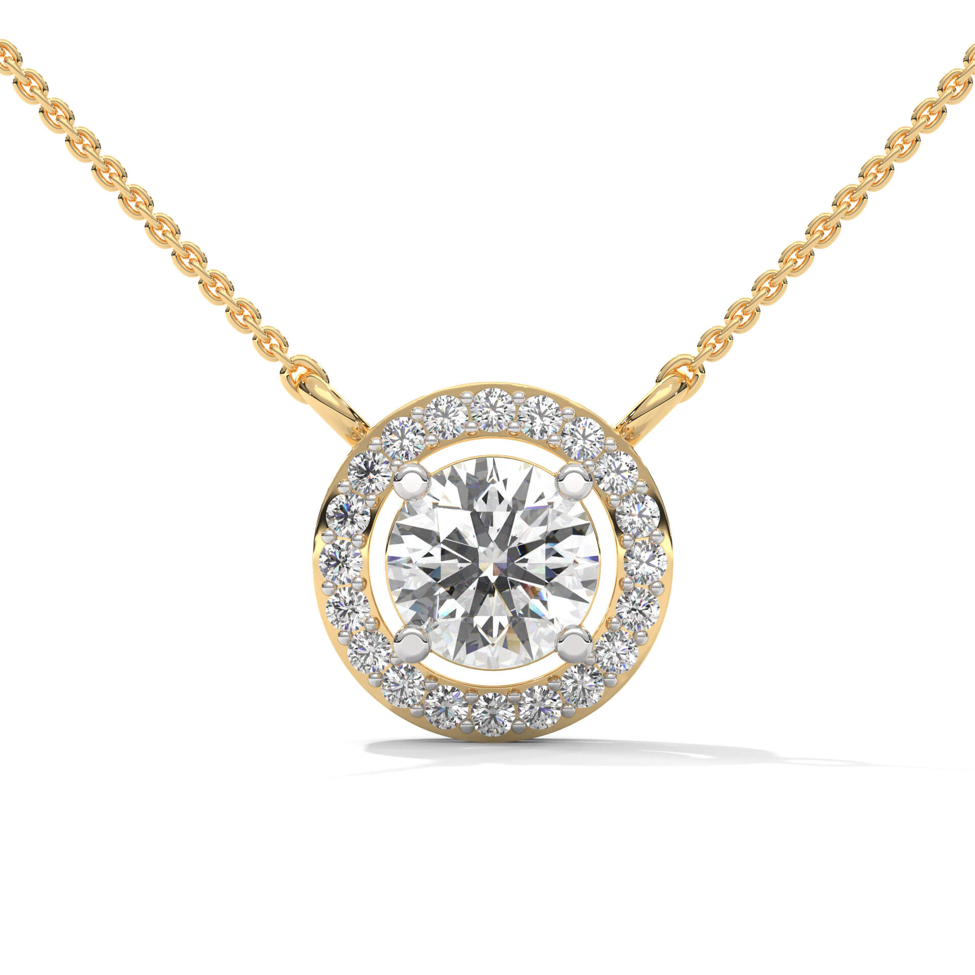 Catia Solitaire Silver Pendant Necklace | 22KT Gold Vermeil - Shinez By Baxi Jewellers