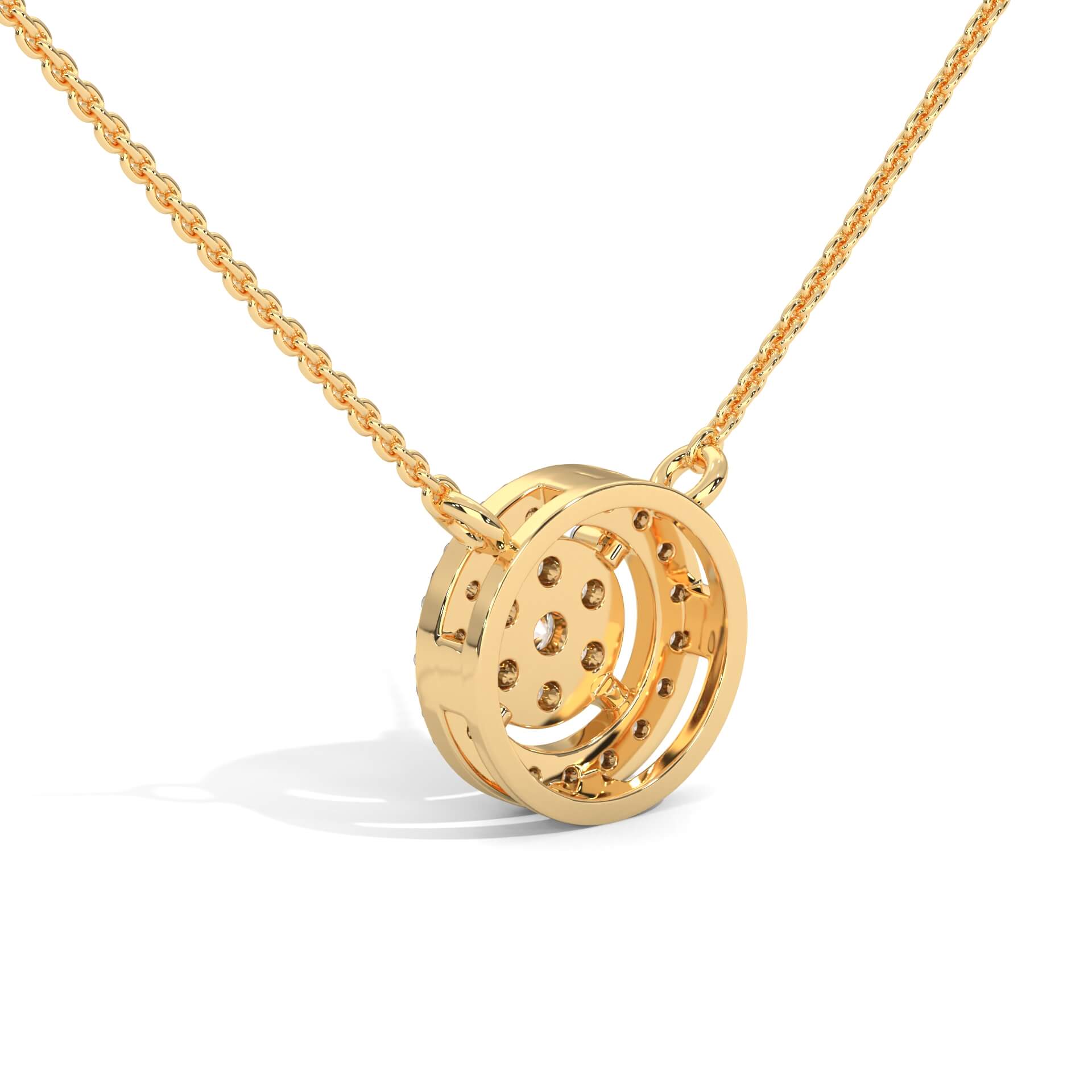 Greta Silver Pendant with chain | 22KT Gold Vermeil - Shinez By Baxi Jewellers