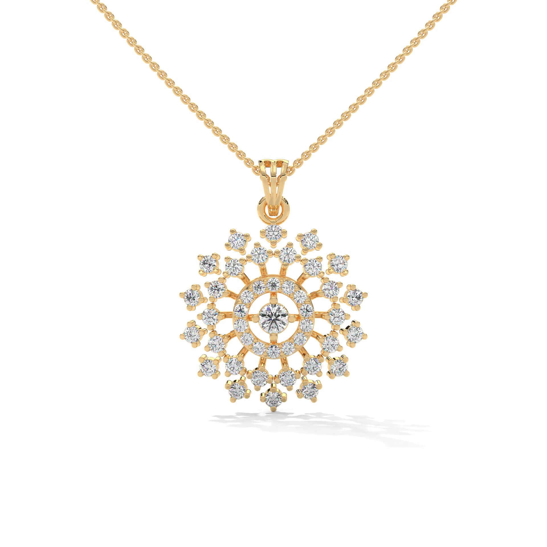 Amanda Designer Silver Pendant for Women with Chain - Shinez By Baxi Jewellers