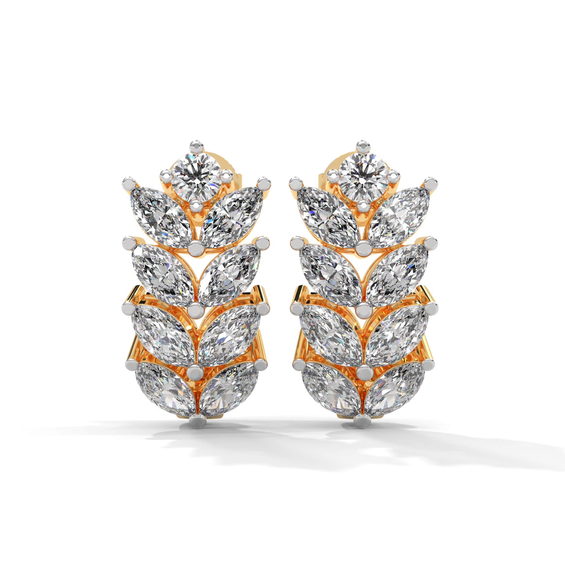 Nyumi Fancy Silver Hoop Earrings | 22KT Gold Vermeil - Shinez By Baxi Jewellers