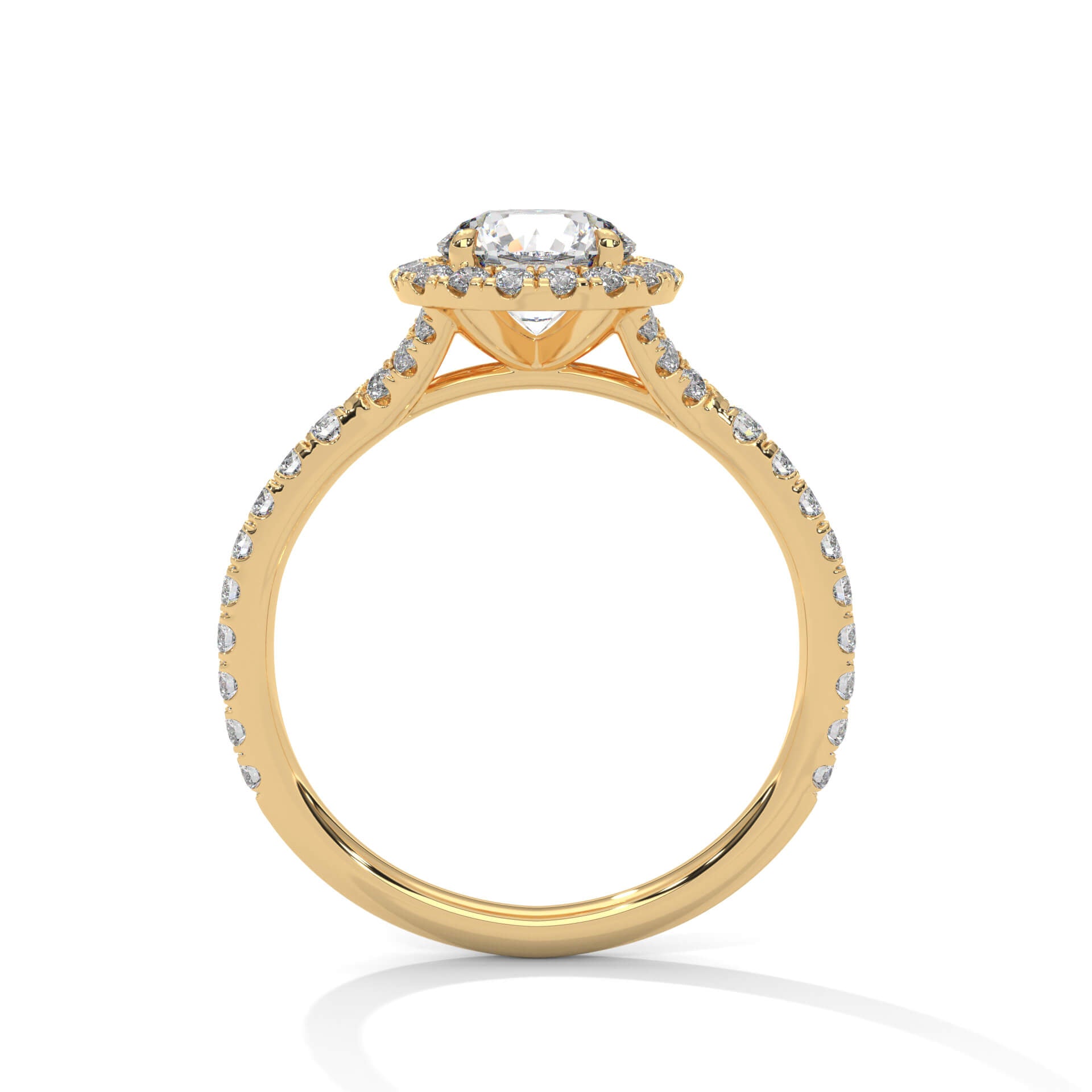 Zaklina 1 Carat Solitaire Silver Ring Yellow Gold - Shinez By Baxi Jewellers