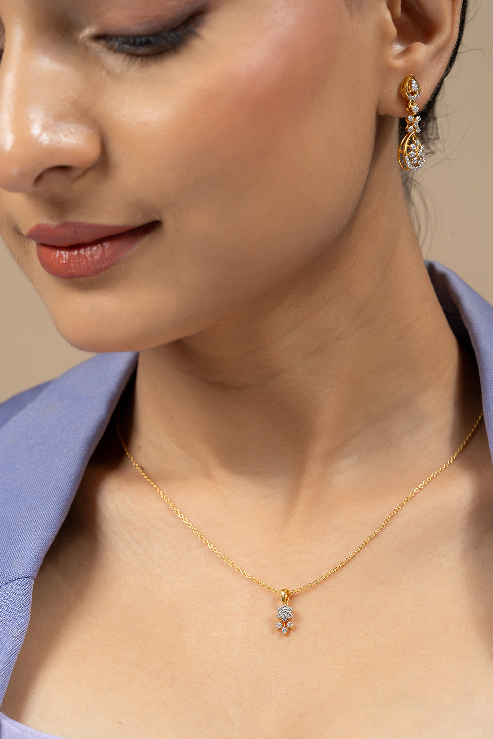 Livvy Silver Pendant with chain | 22KT Gold Vermeil - Shinez By Baxi Jewellers