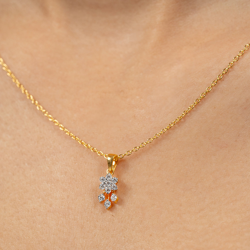 Livvy Silver Pendant with chain | 22KT Gold Vermeil - Shinez By Baxi Jewellers