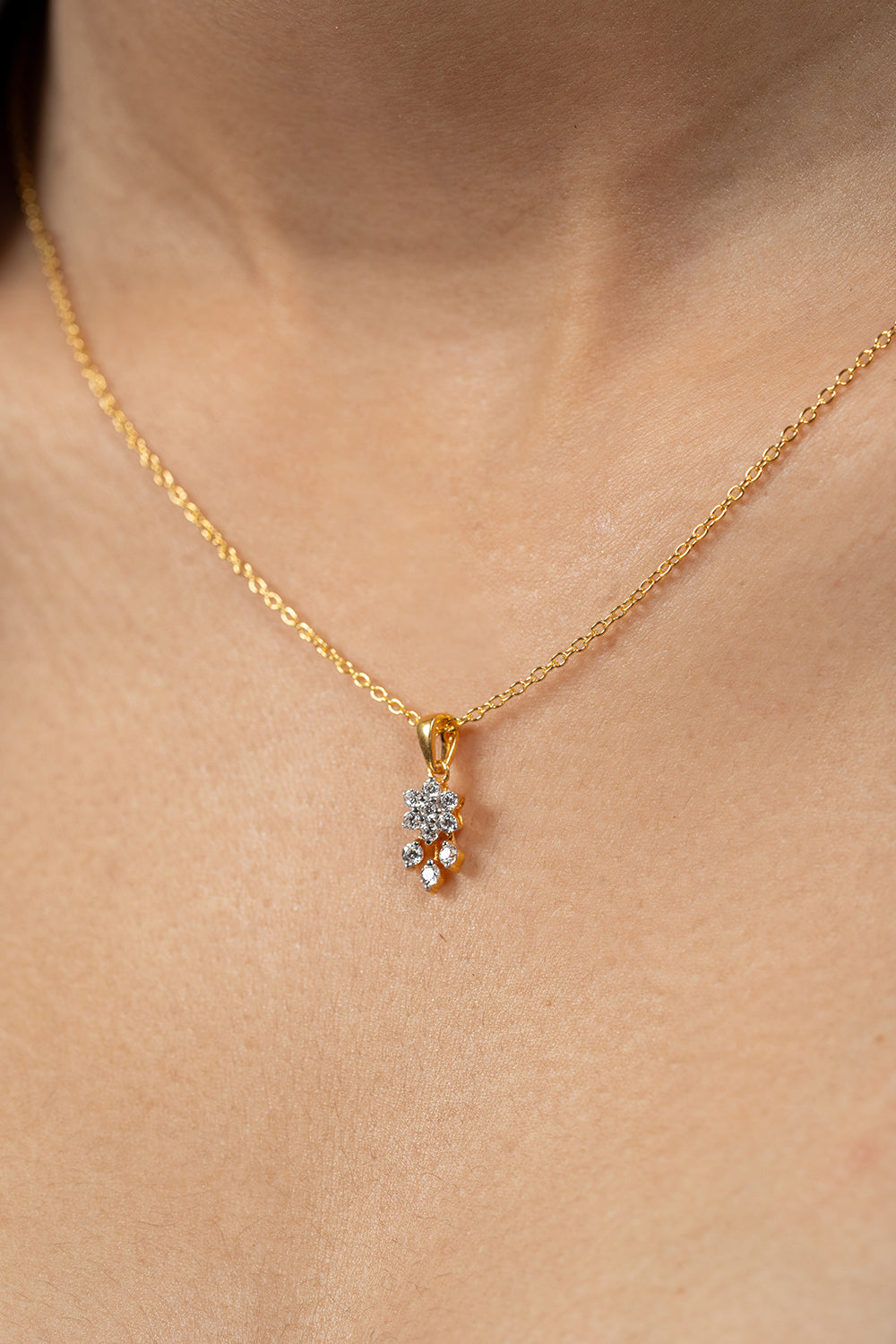 Livvy Silver Pendant with chain | 22KT Gold Vermeil - Shinez By Baxi Jewellers