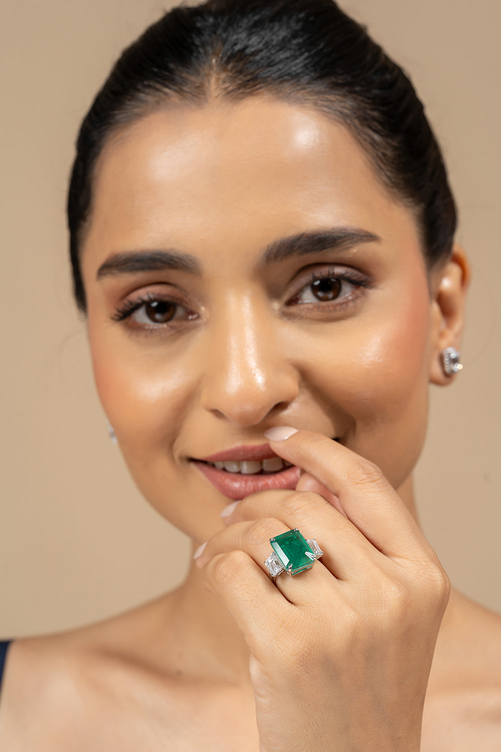 Zinu Silver Moissanite Adjustable Ring - Shinez By Baxi Jewellers